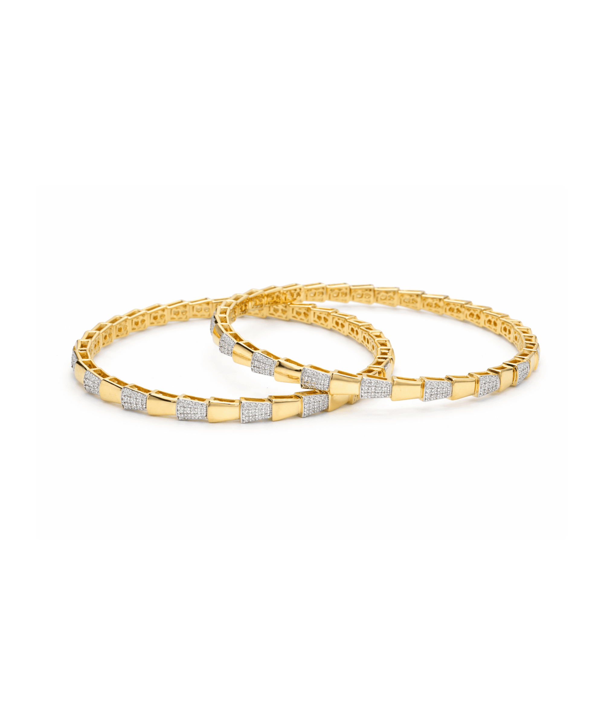 Chevron Gold Bangles Set