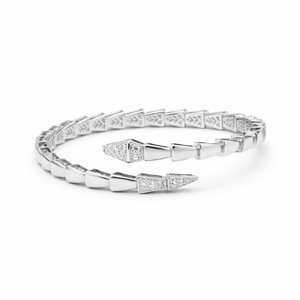 Gold Chevron Diamond Bangle alternate view