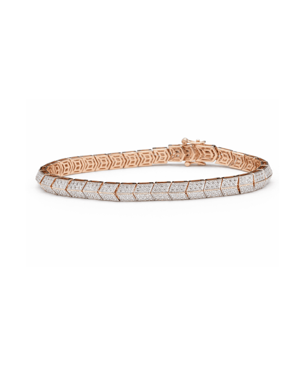 Rose Gold Chevron Bracelet thumbnail 1