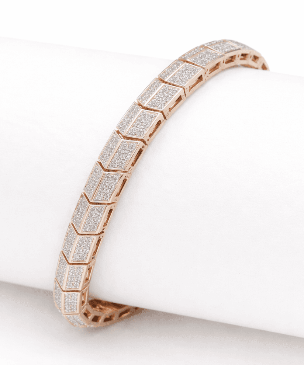 Rose Gold Chevron Bracelet thumbnail 3