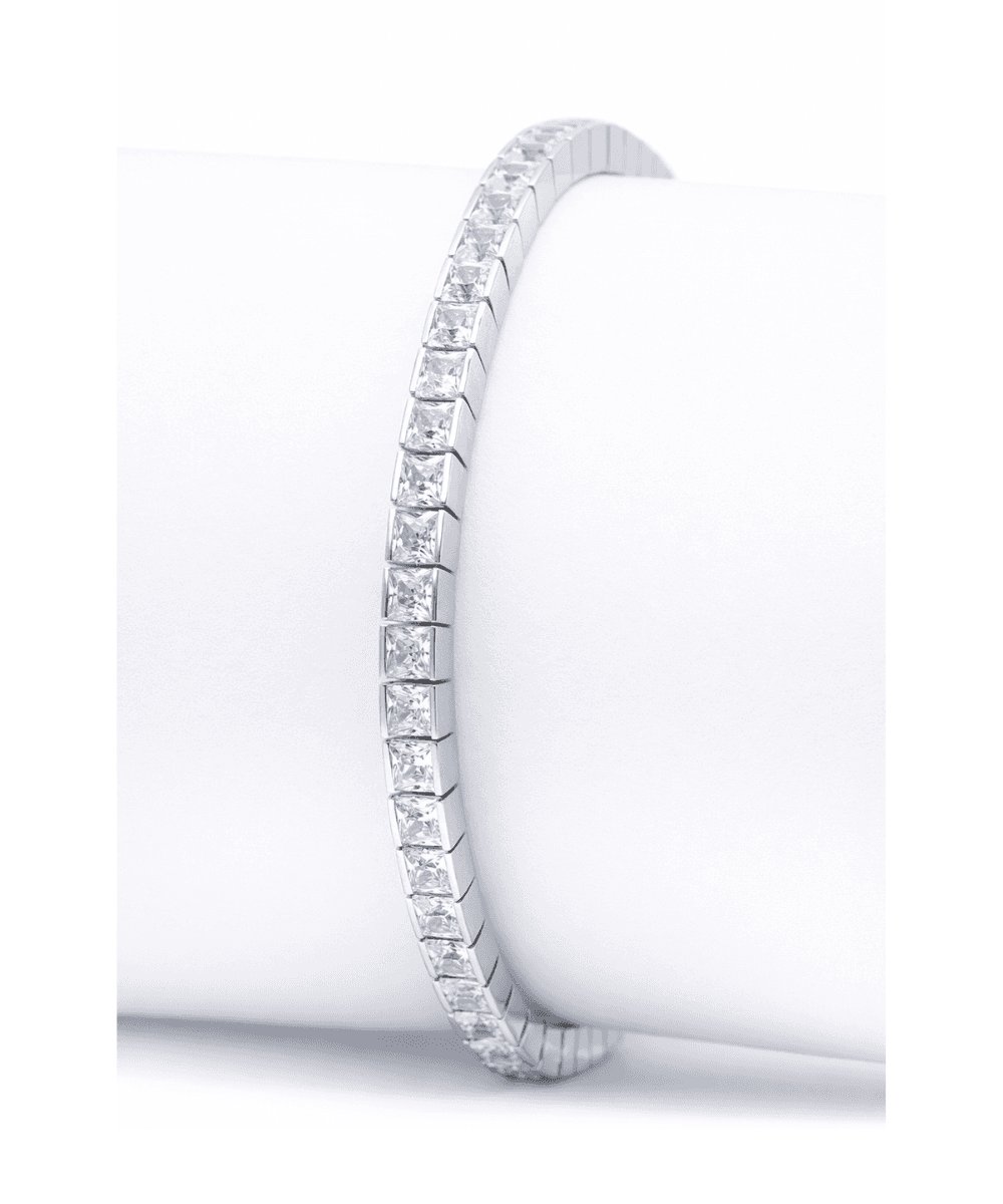 Princess Cut White Diamond Bracelet thumbnail 4