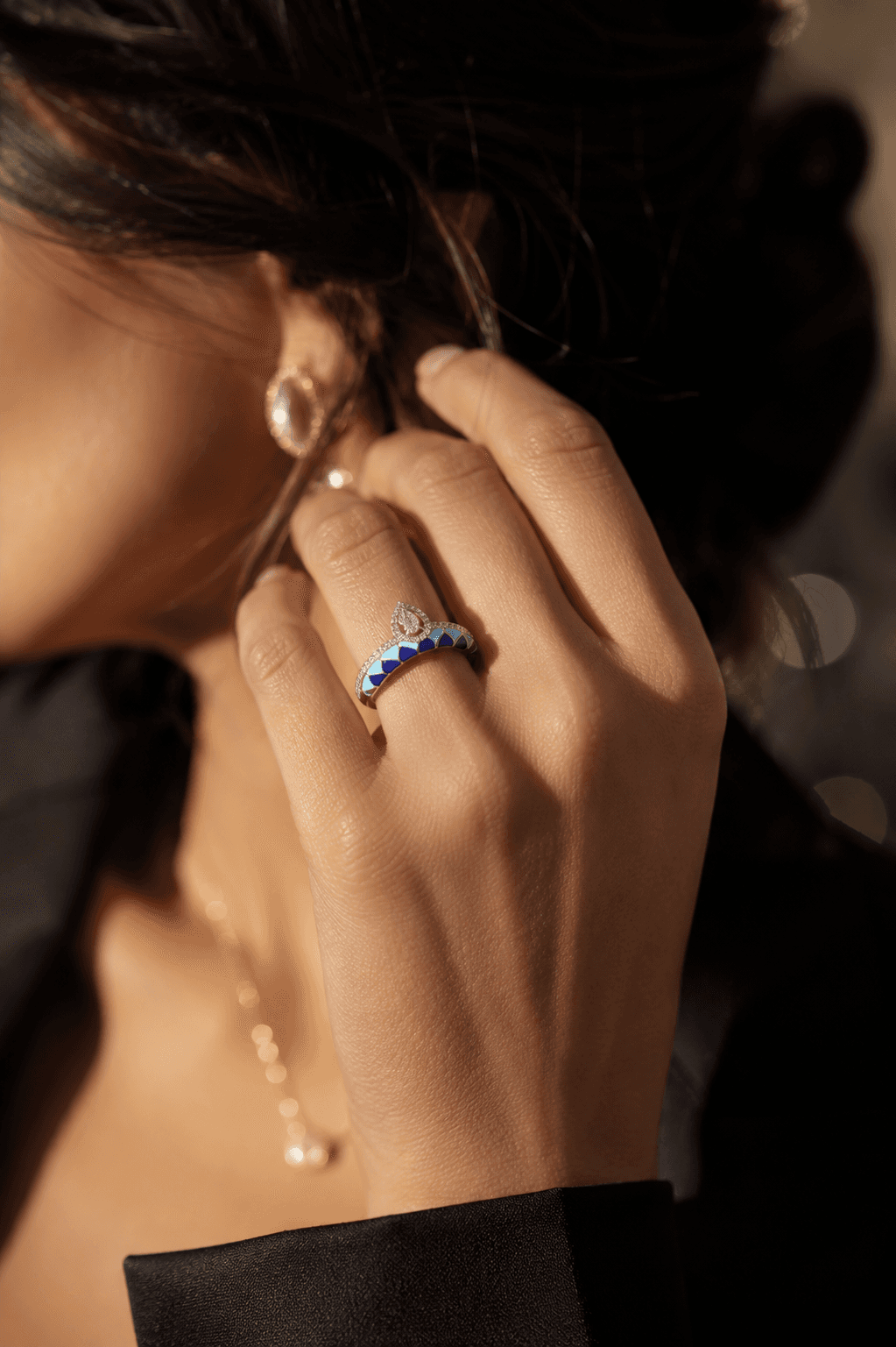 Aurora Lotus Statement Ring thumbnail 4