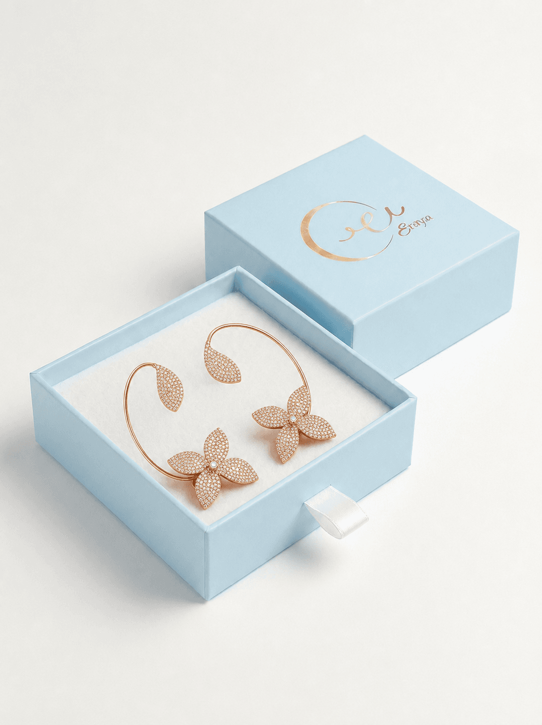 Floral Ear Cuff and Stud Earring Set thumbnail 5