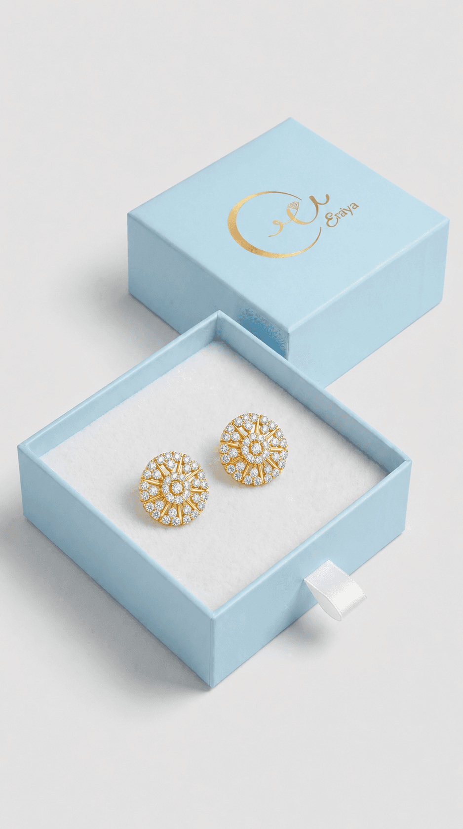 Floral Sunburst Stud Earrings thumbnail 5