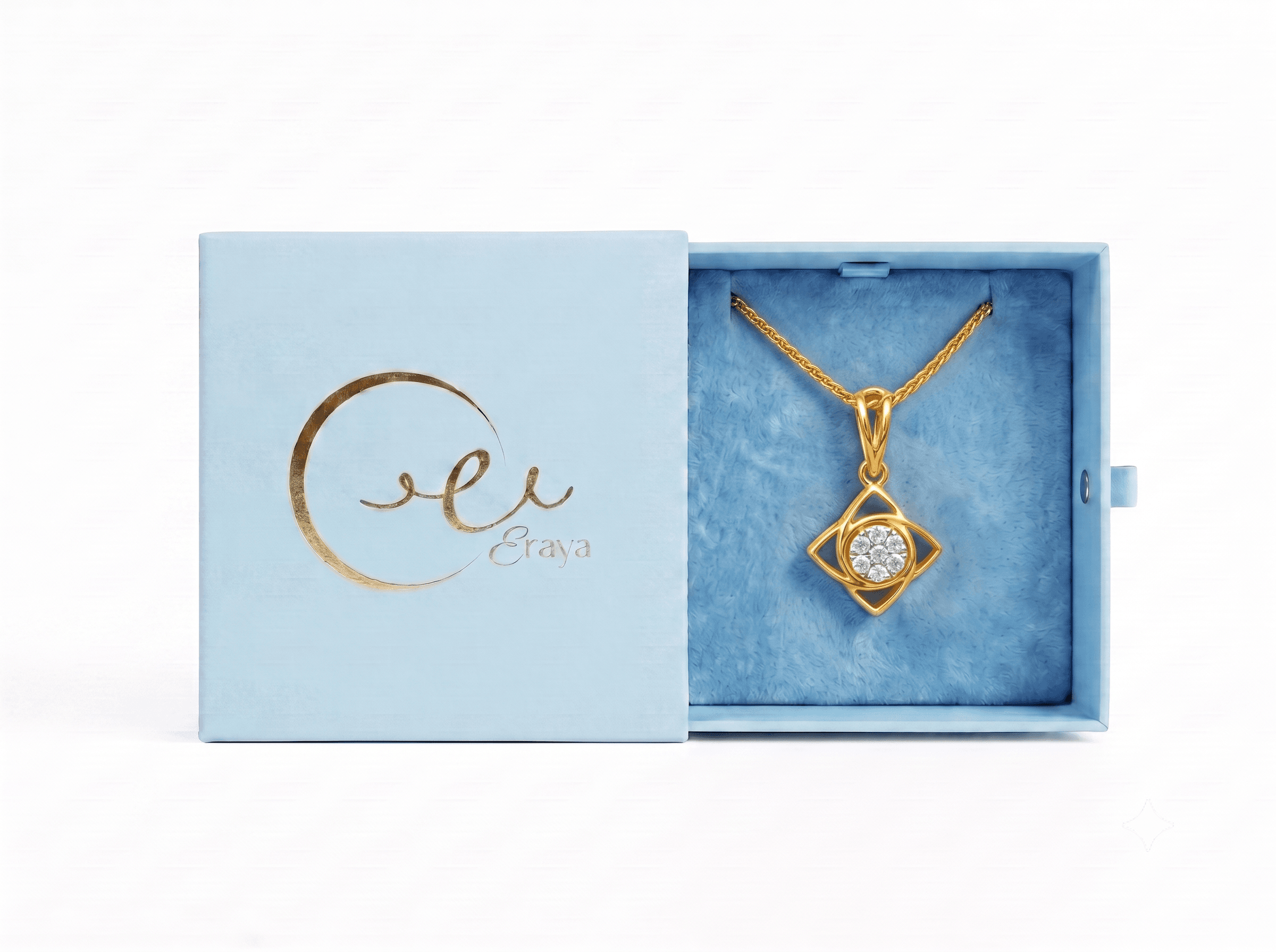 Geometric Floral Pendant Necklace thumbnail 3