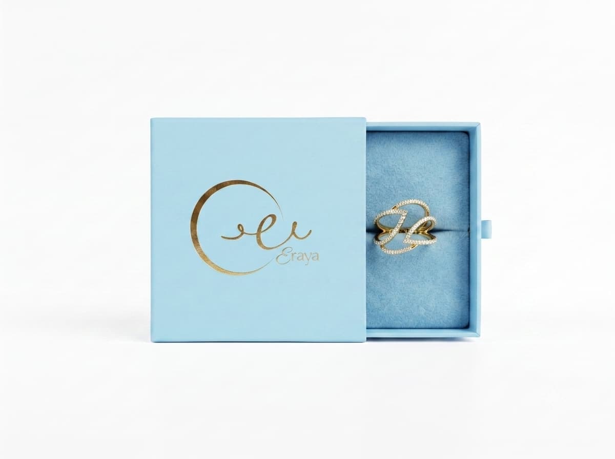 Golden Abstract Flow Ring thumbnail 3