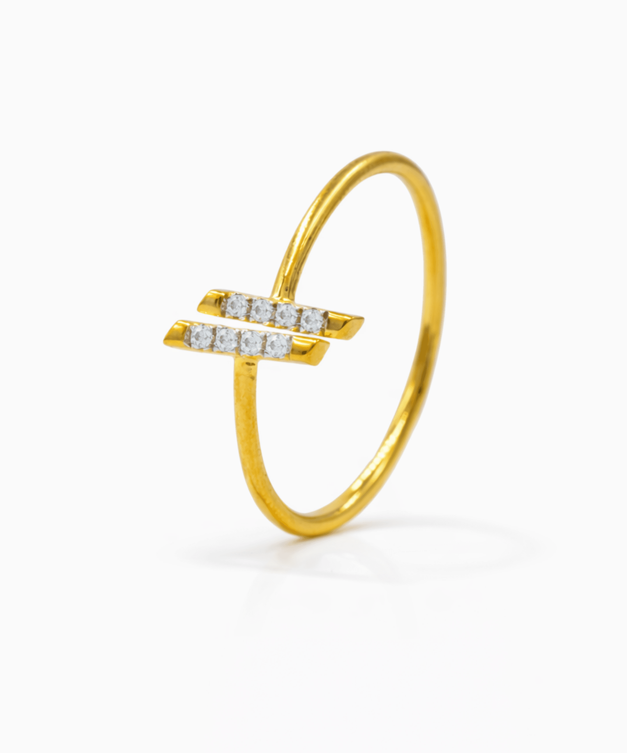 Golden Dual Bar Minimal Ring thumbnail 3