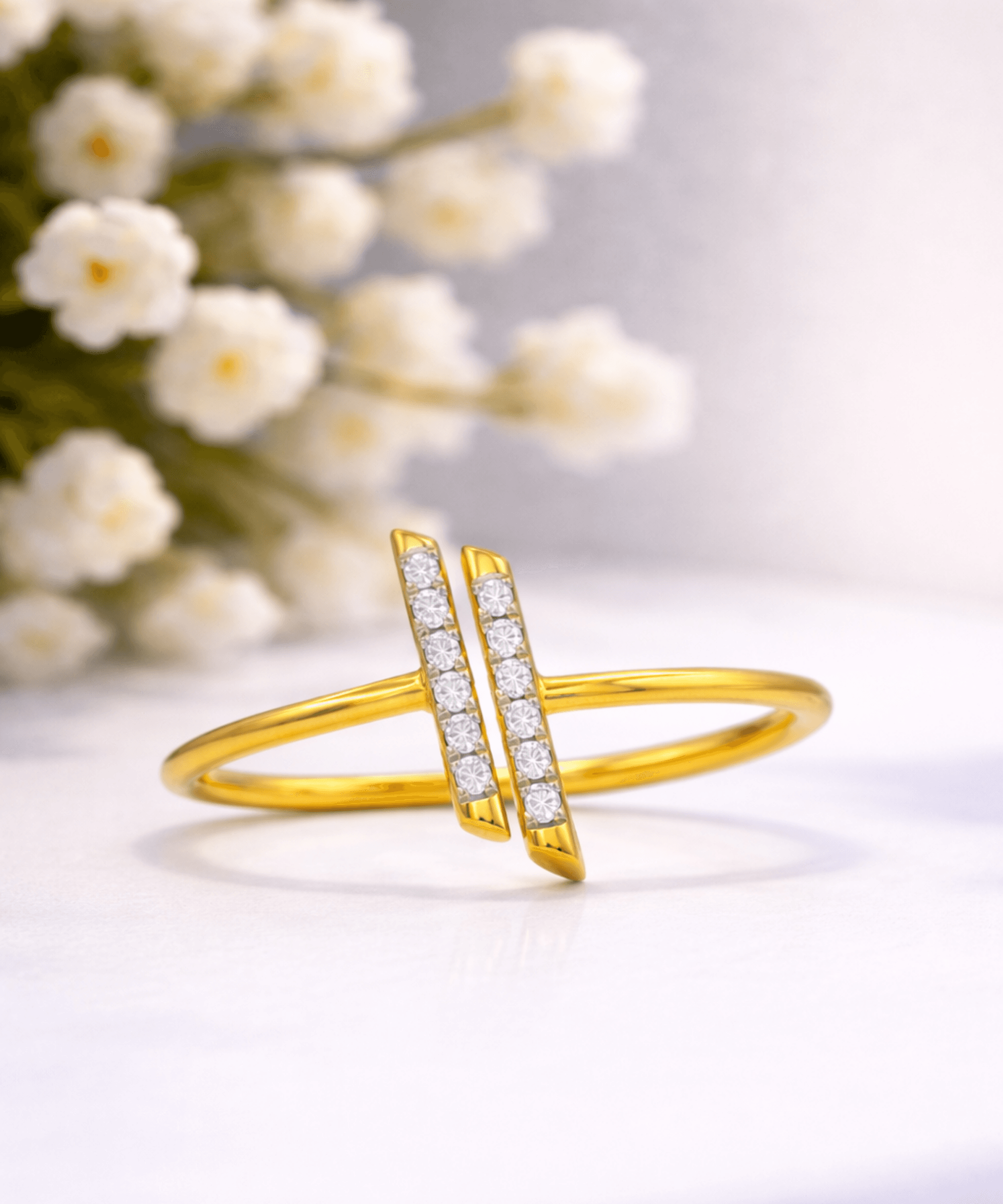 Golden Dual Bar Minimal Ring thumbnail 5