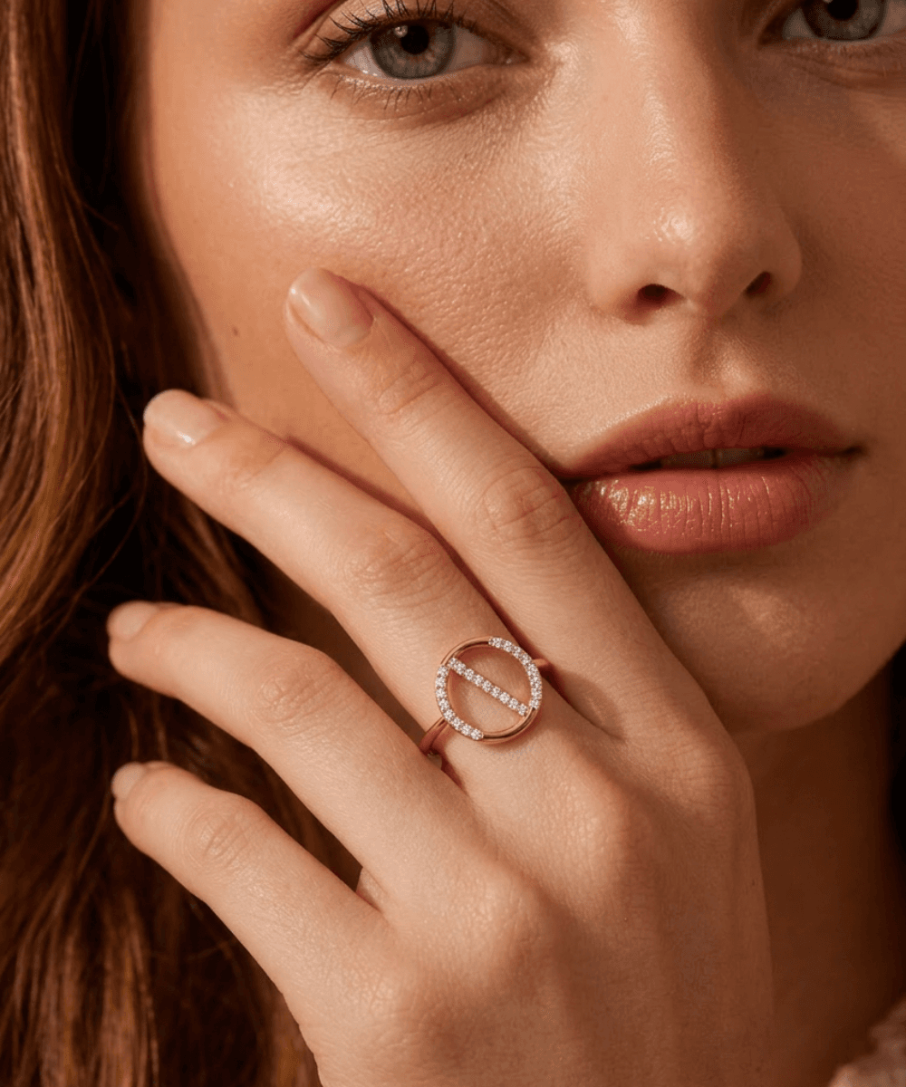 Halo Line Diamond Ring thumbnail 2