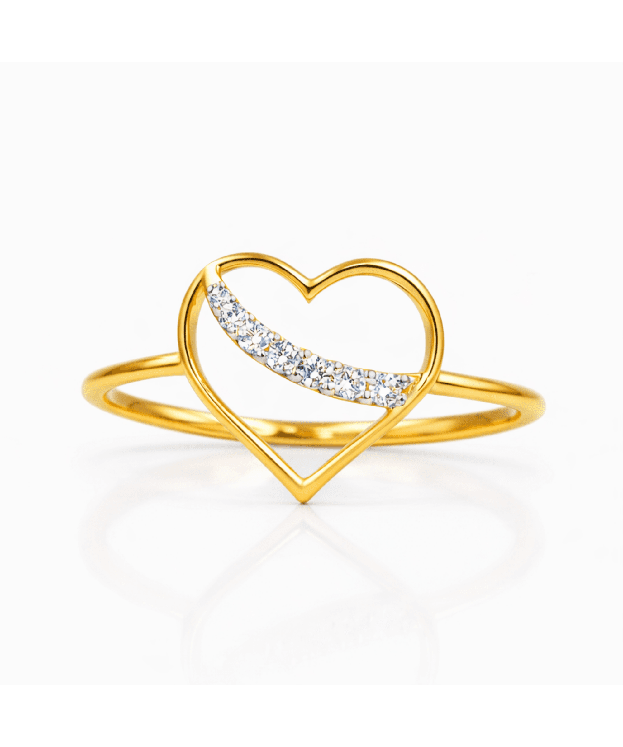 Rose Gold Heartline Ring alternate view