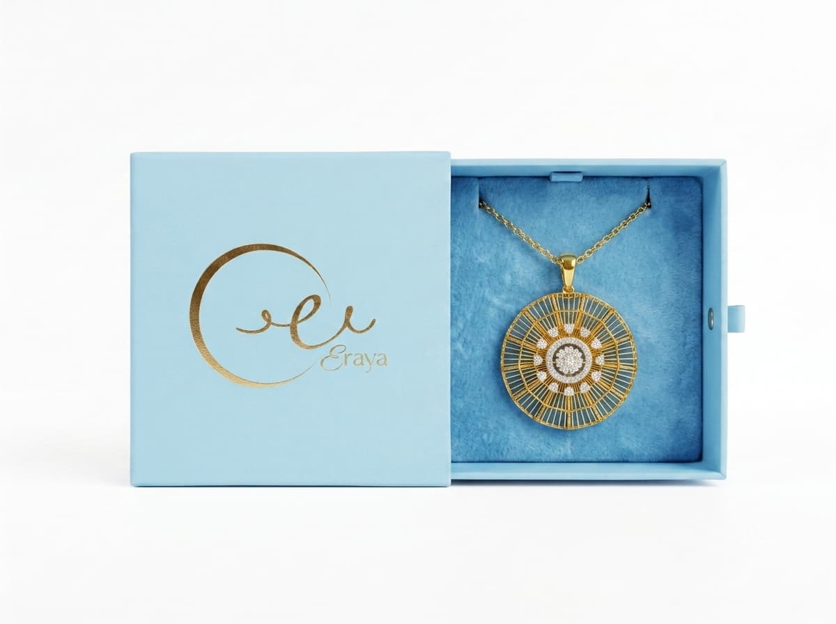 Sunburst Floral Pendant Necklace thumbnail 3