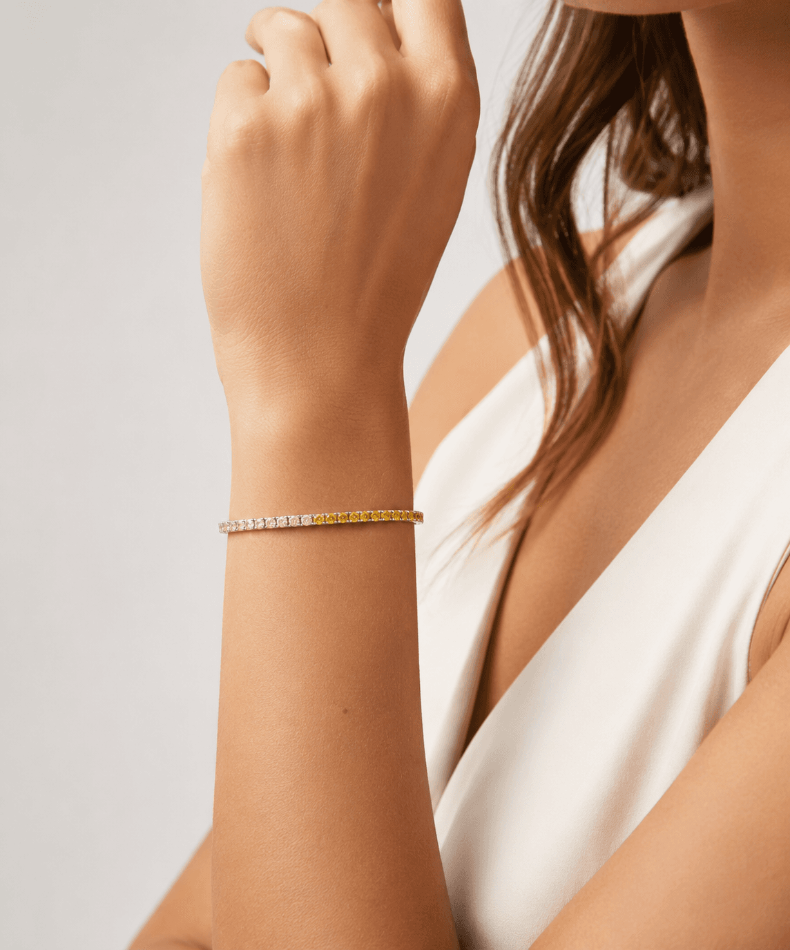 Yellow and Light Yellow Stone Bracele