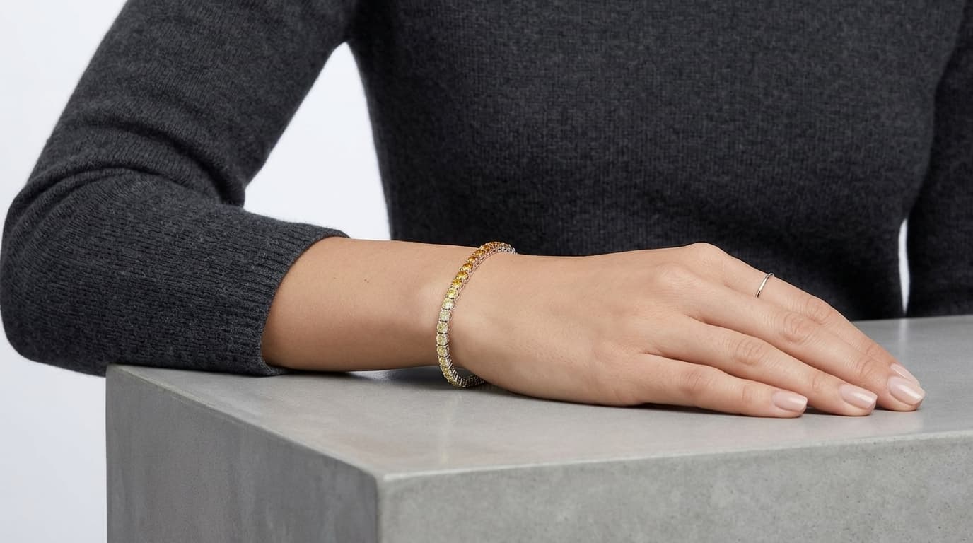 Yellow and Light Yellow Stone Bracele alternate view