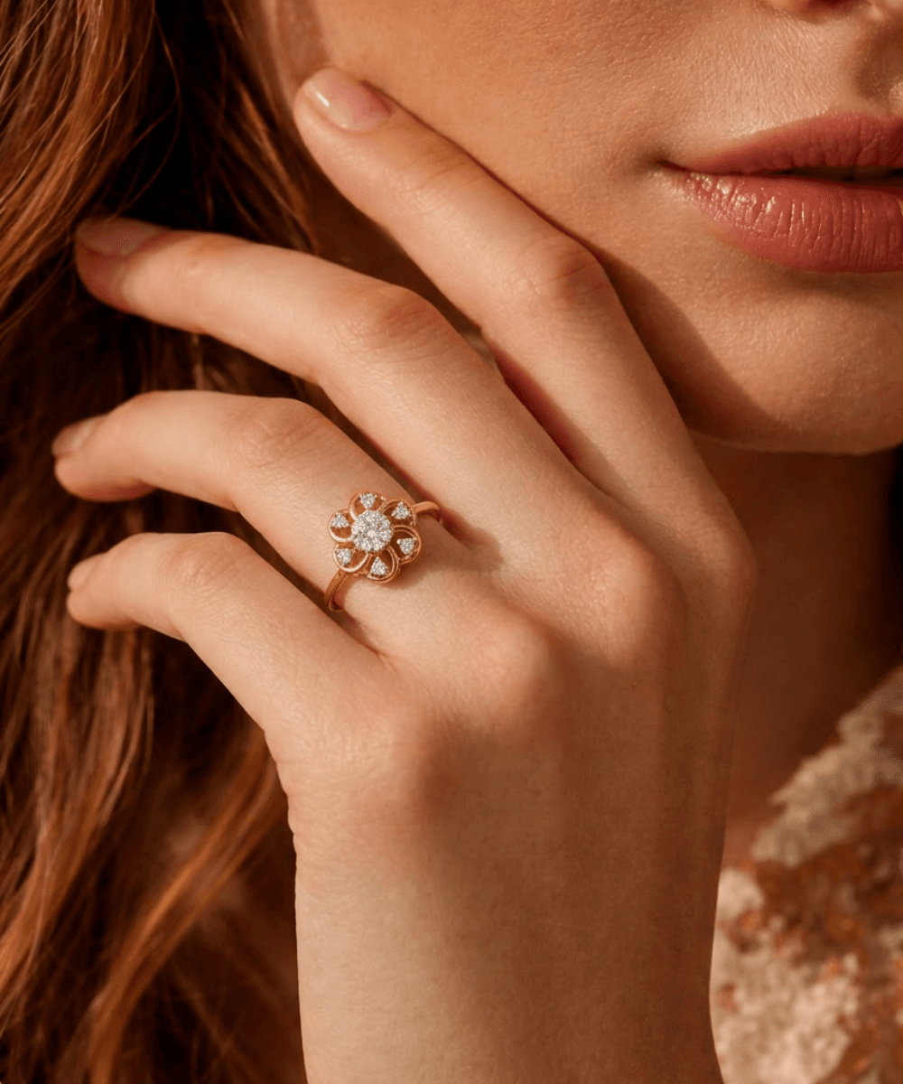 Golden Blossom Flower Ring thumbnail 2