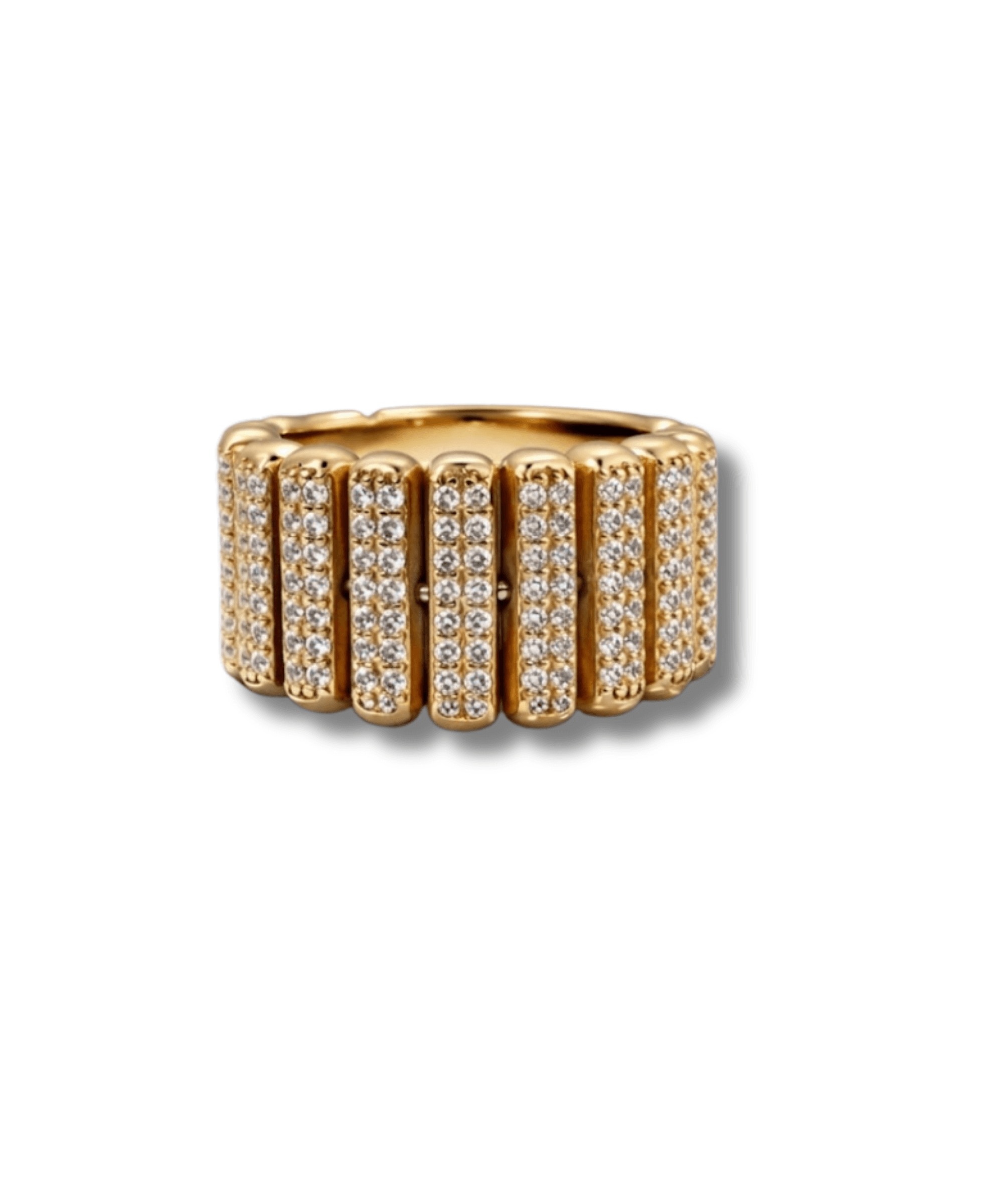 Ribbed Pave Spiral Ring thumbnail 3