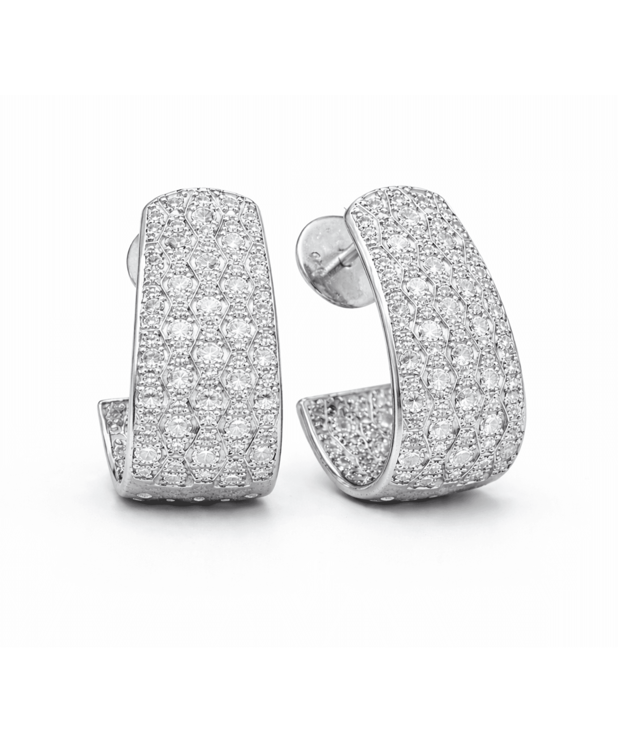 Pave Hoop Earrings alternate view