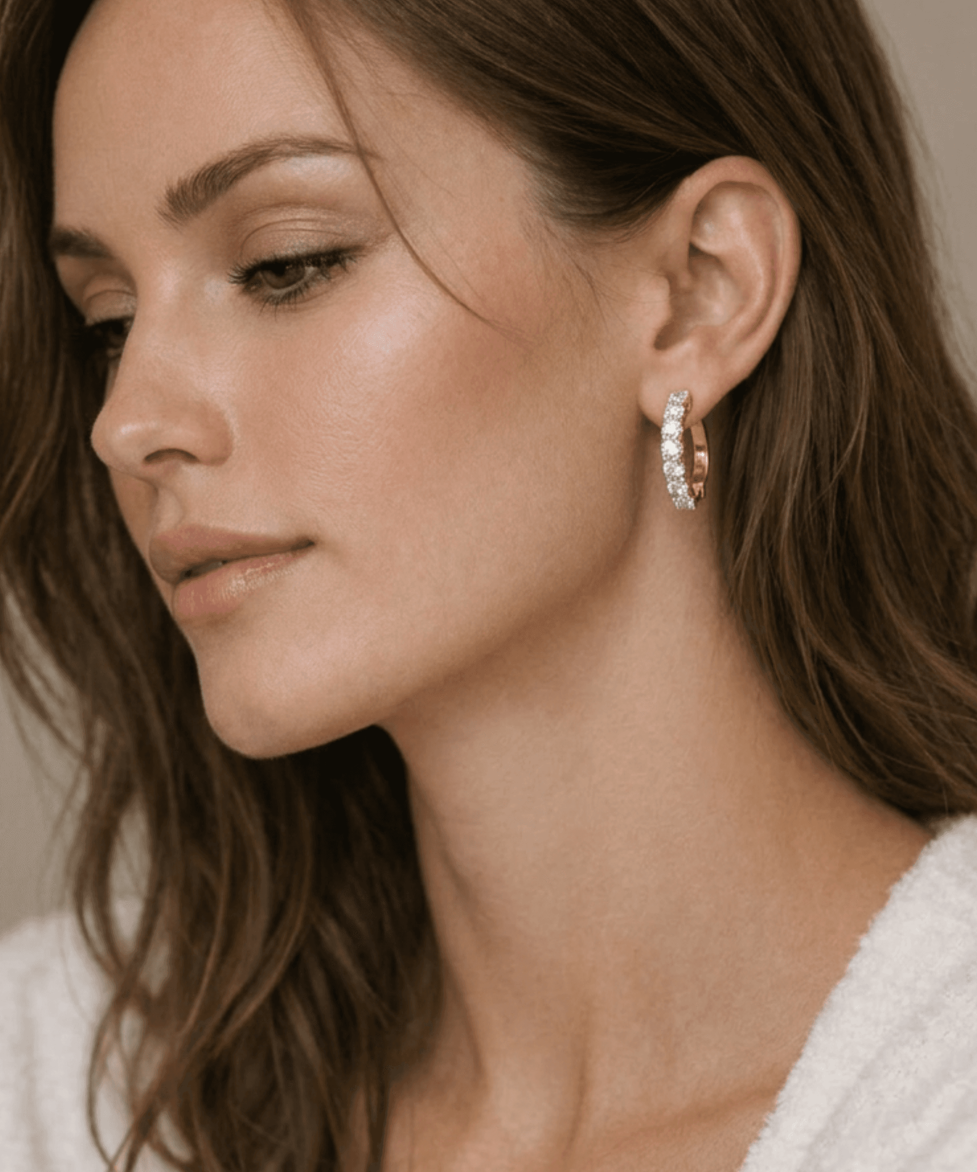 Zircon Hoop Earrings thumbnail 2