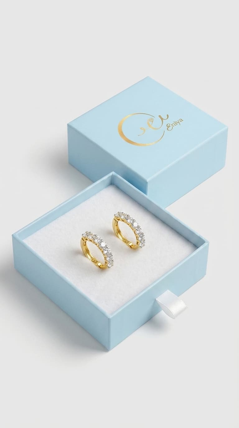 Zircon Hoop Earrings thumbnail 5
