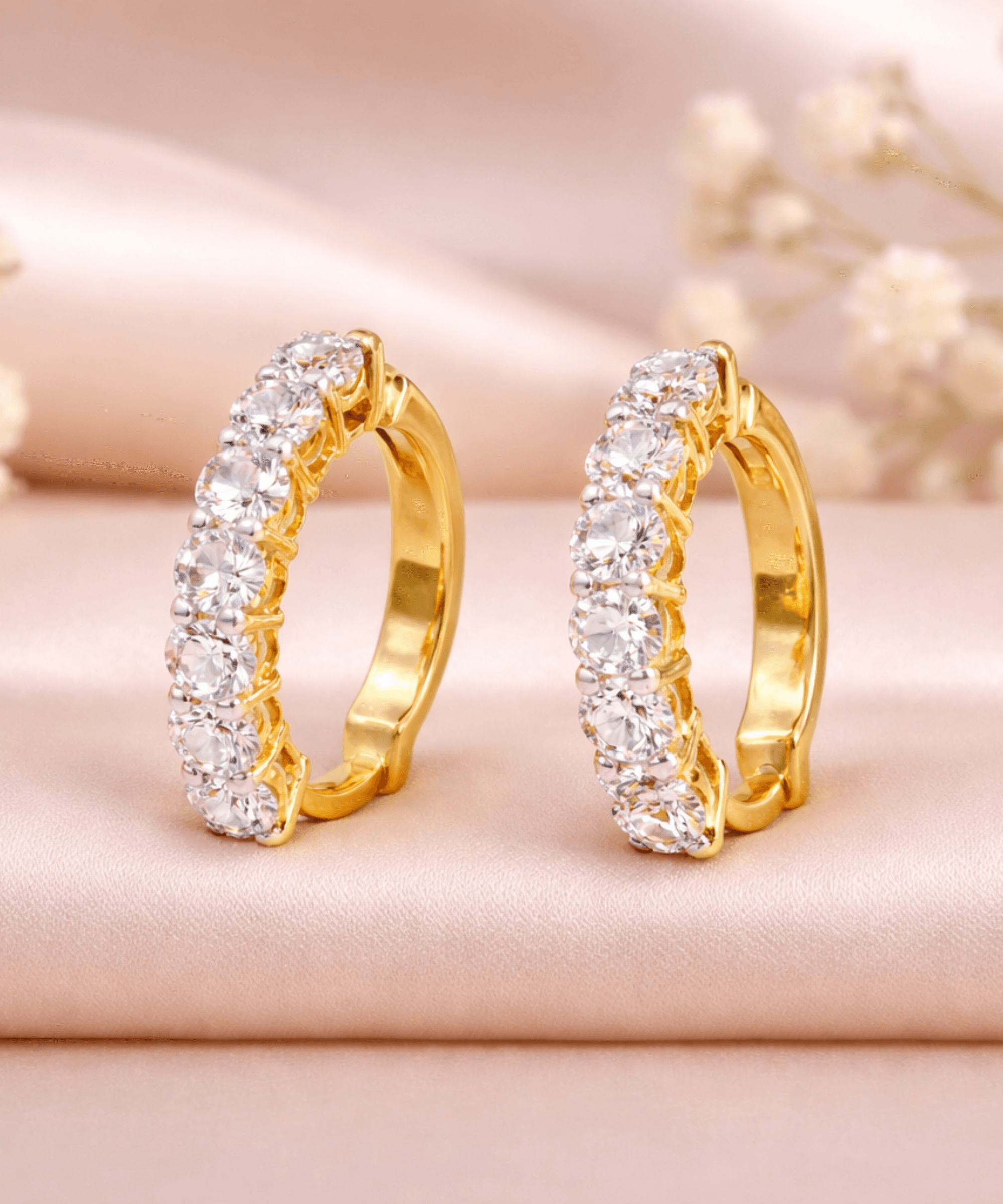 Zircon Hoop Earrings alternate view