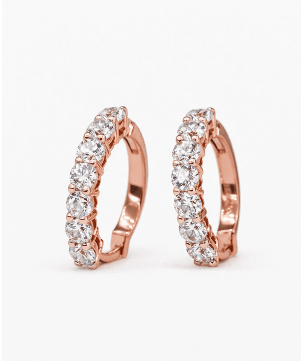 Zircon Hoop Earrings alternate view