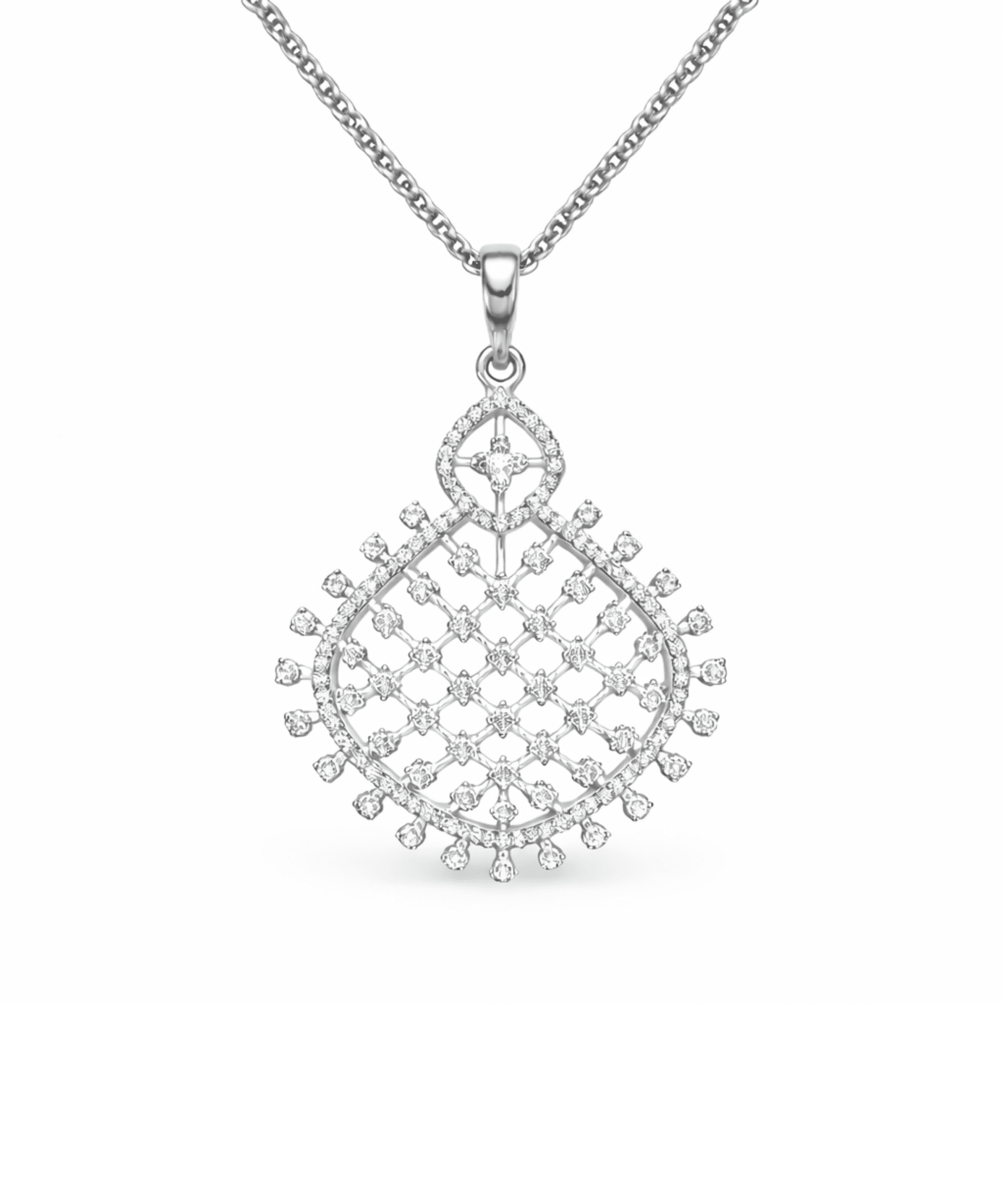 Golden Lattice Drop Pendant alternate view