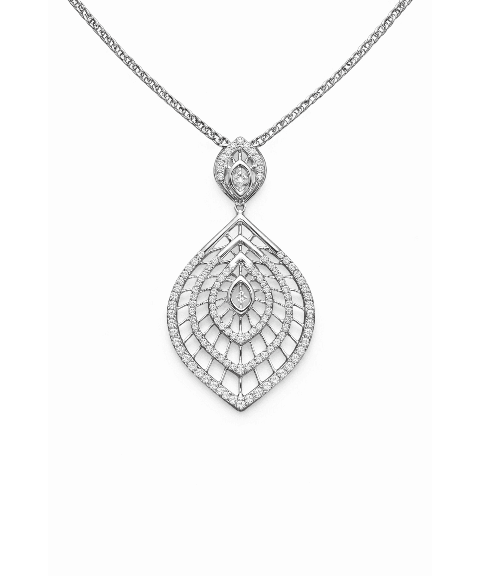 Layered Teardrop Pendant Necklace alternate view