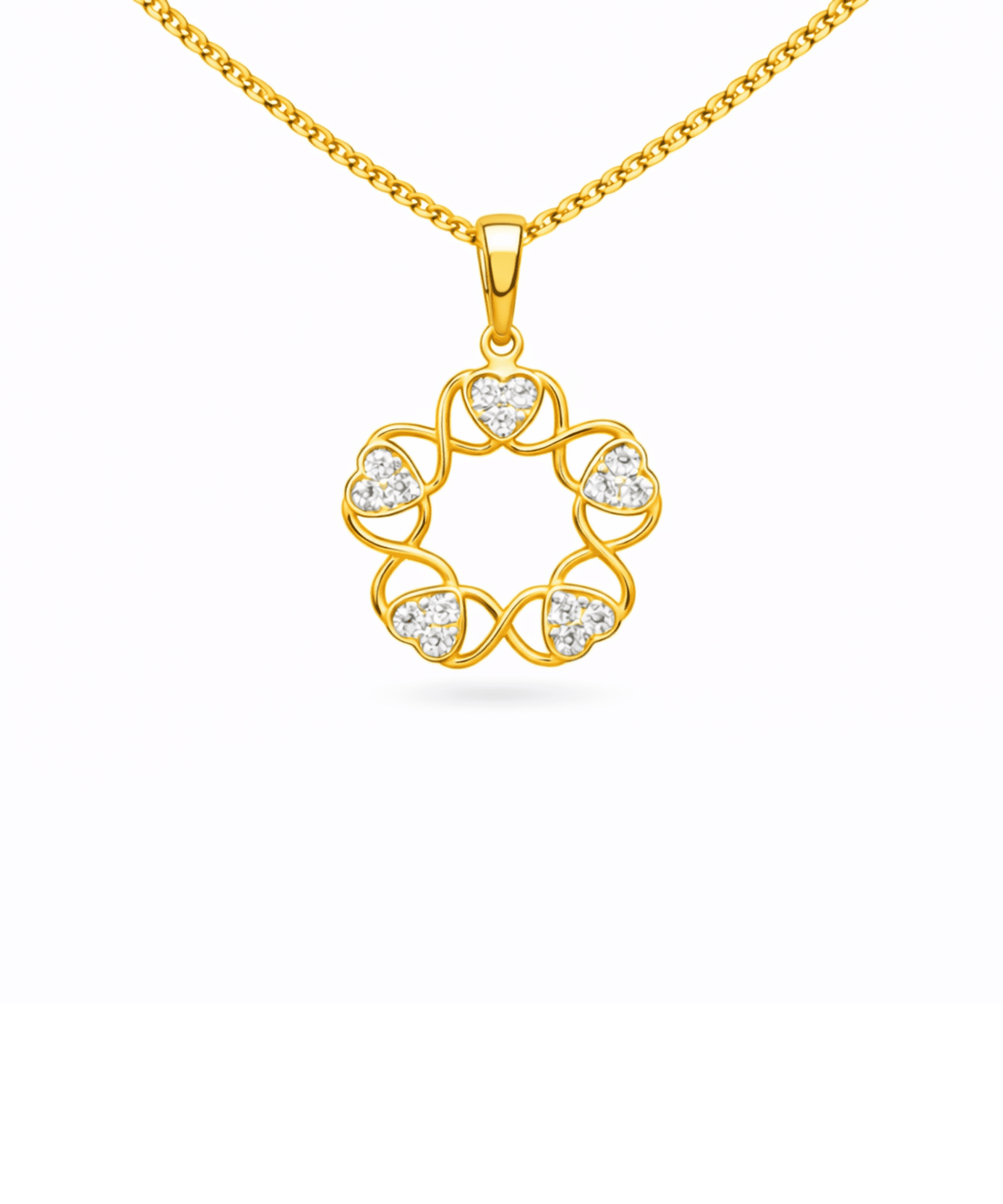 Rose Gold Heart Bloom Pendant alternate view