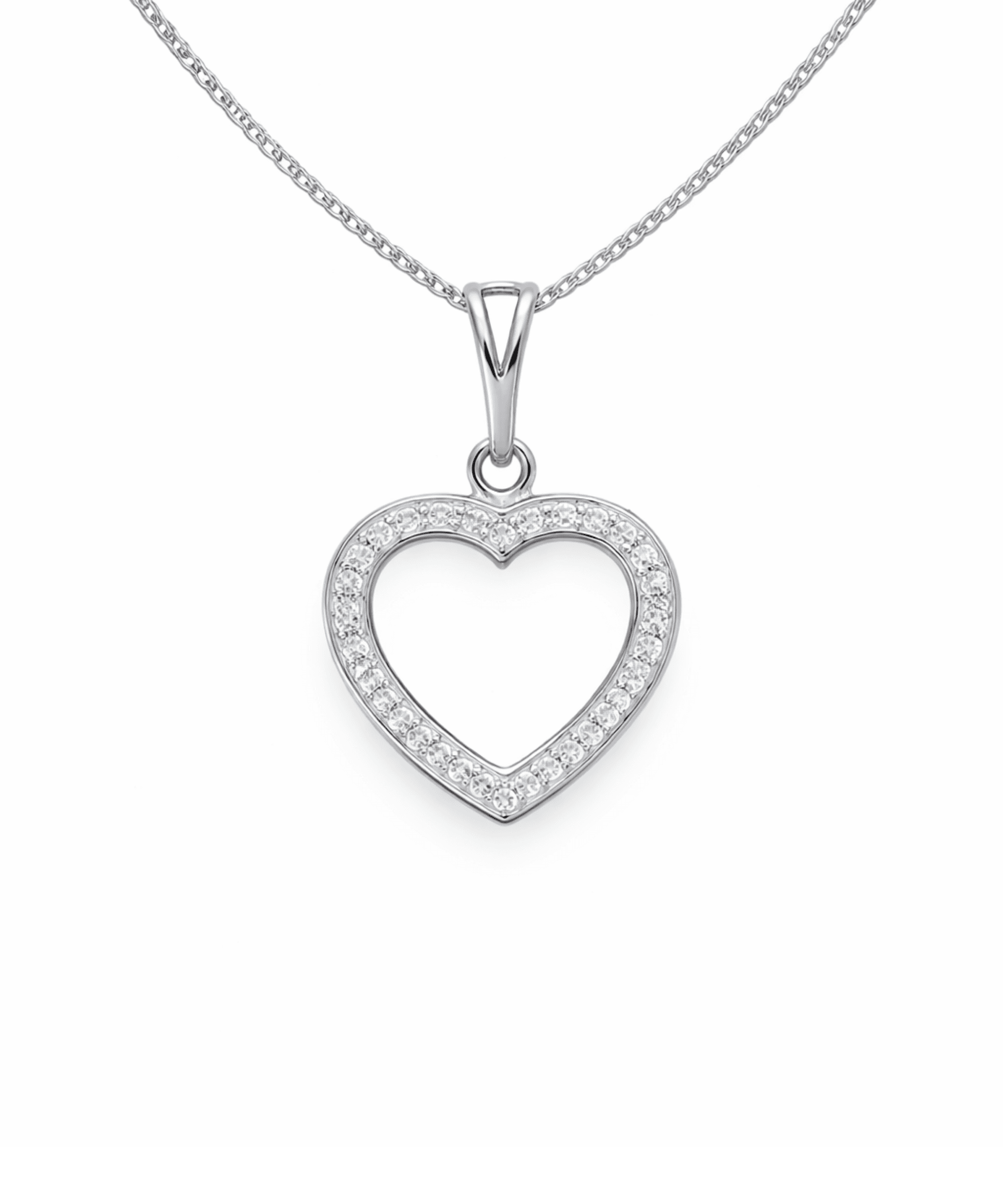 Rose Gold Heart Outline Pendant alternate view
