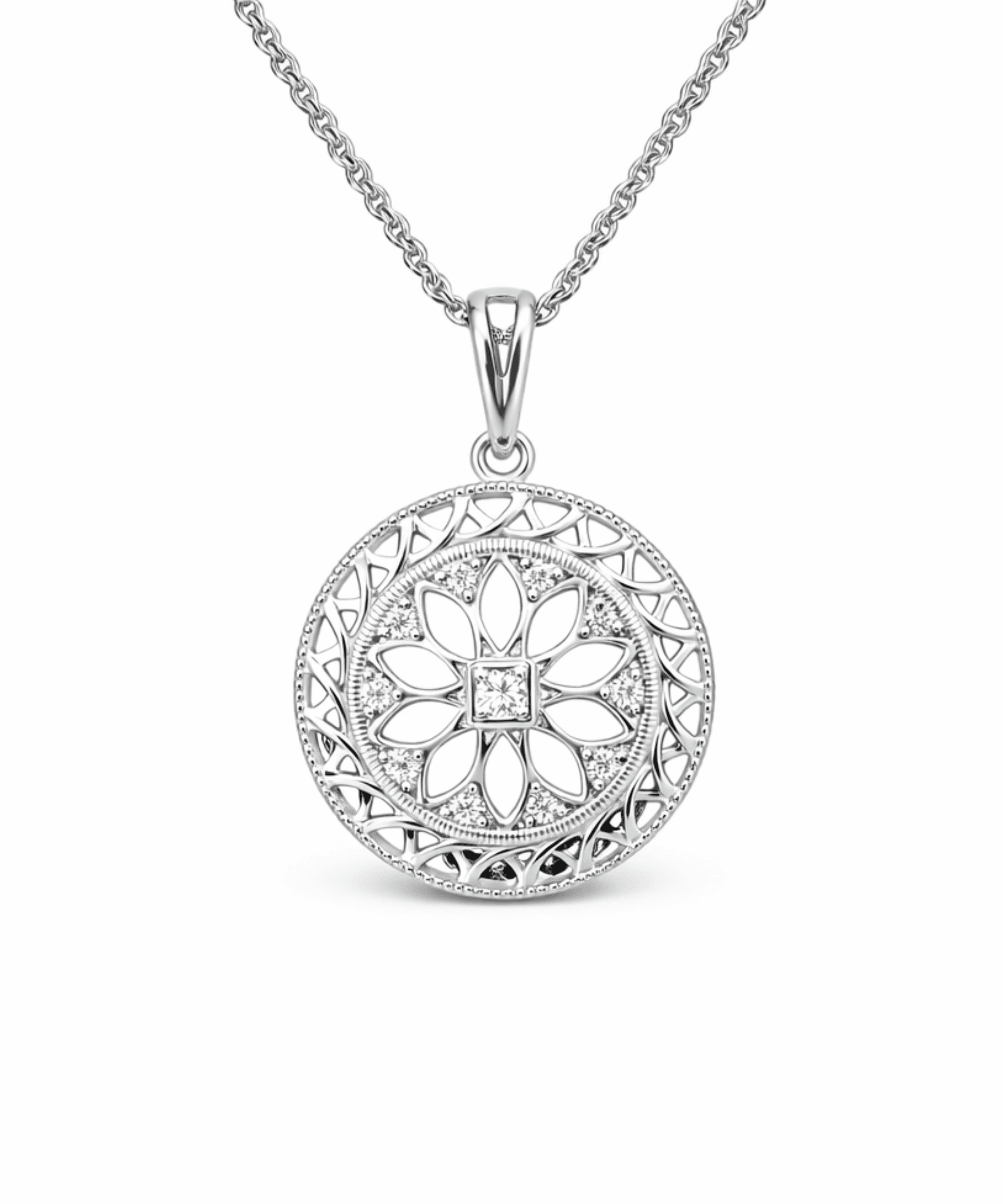Floral Mandala Pendant alternate view