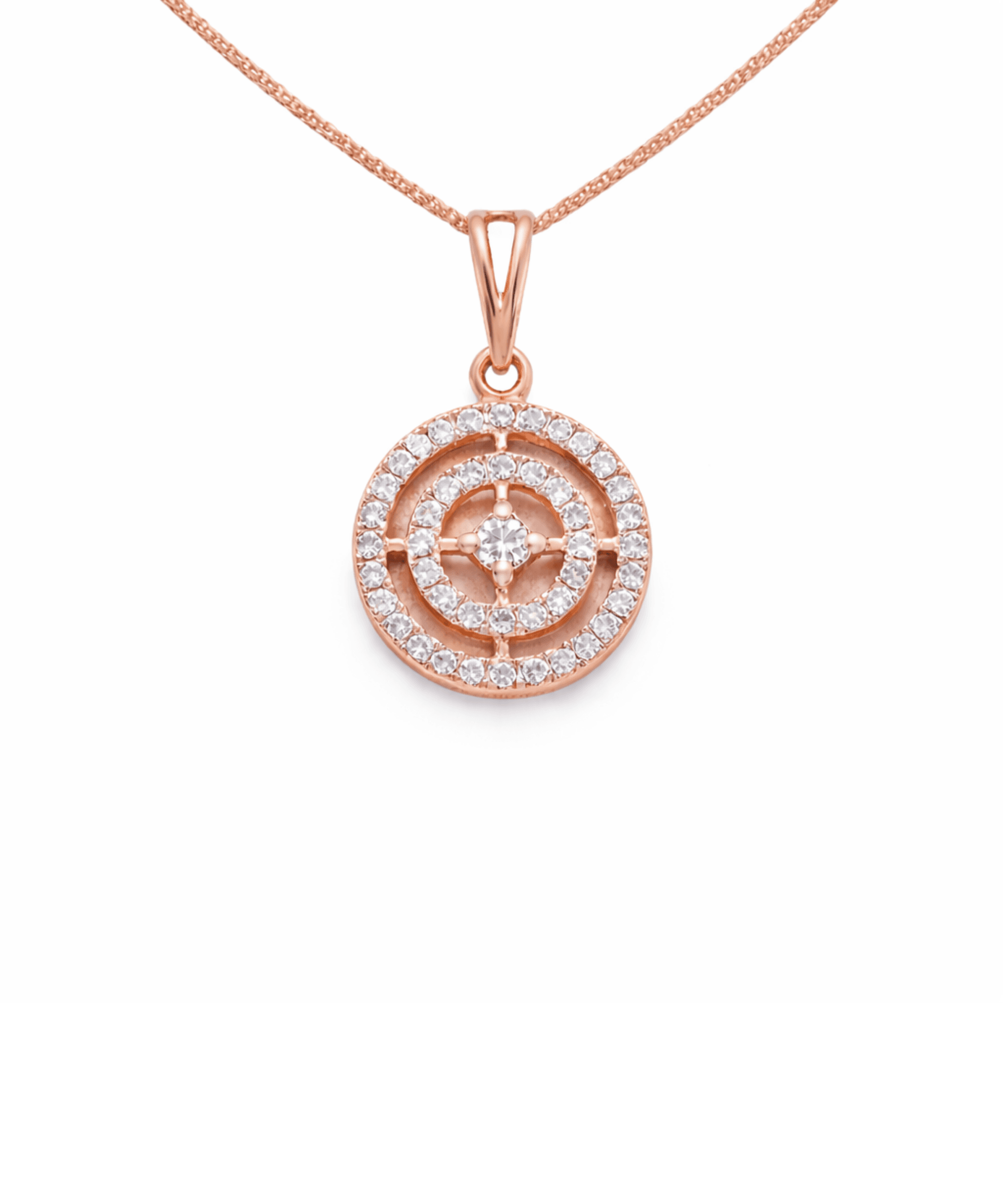 Silver Halo Circle Pendant alternate view