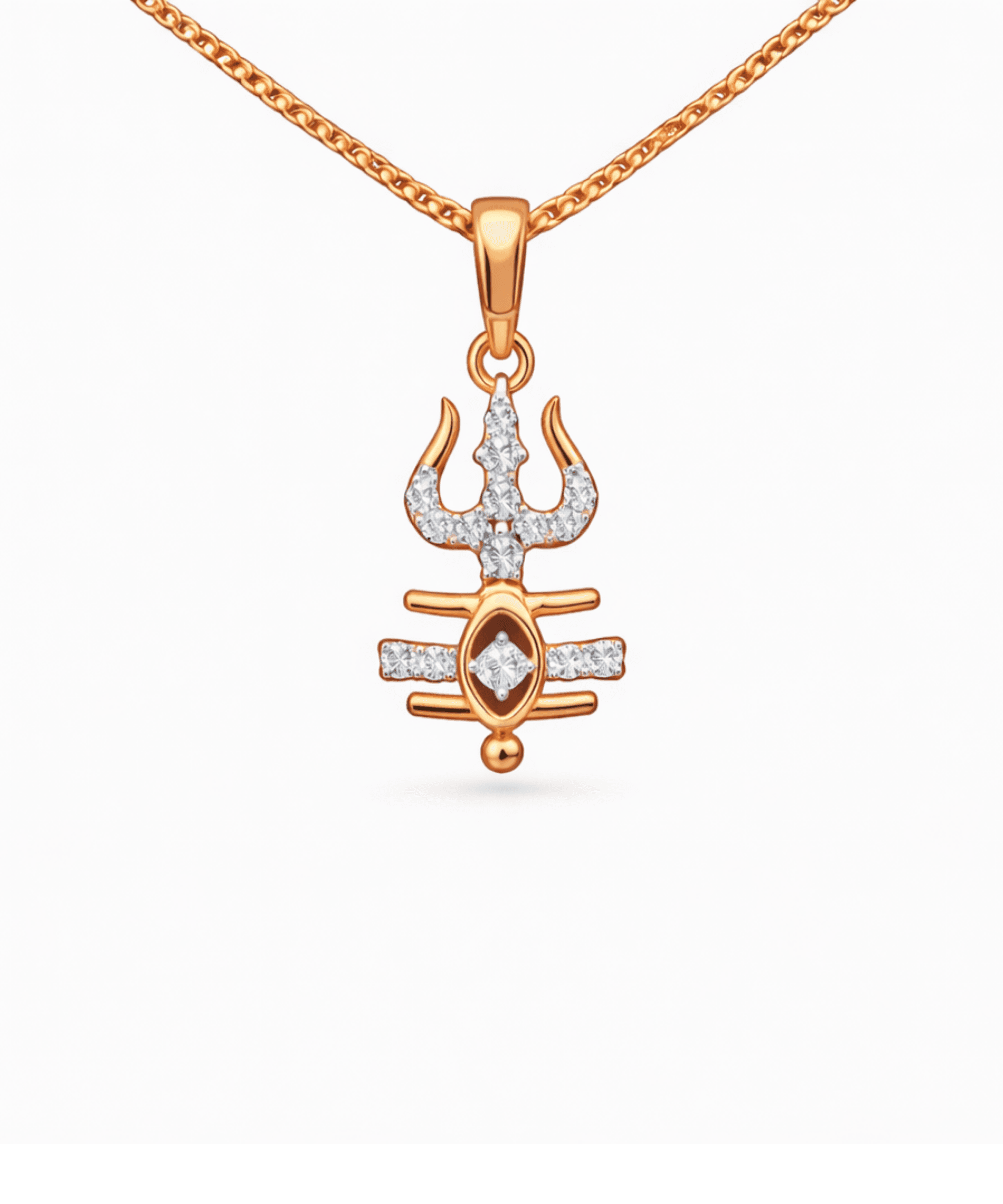 Trishul Damru Mahadev Pendant Necklace