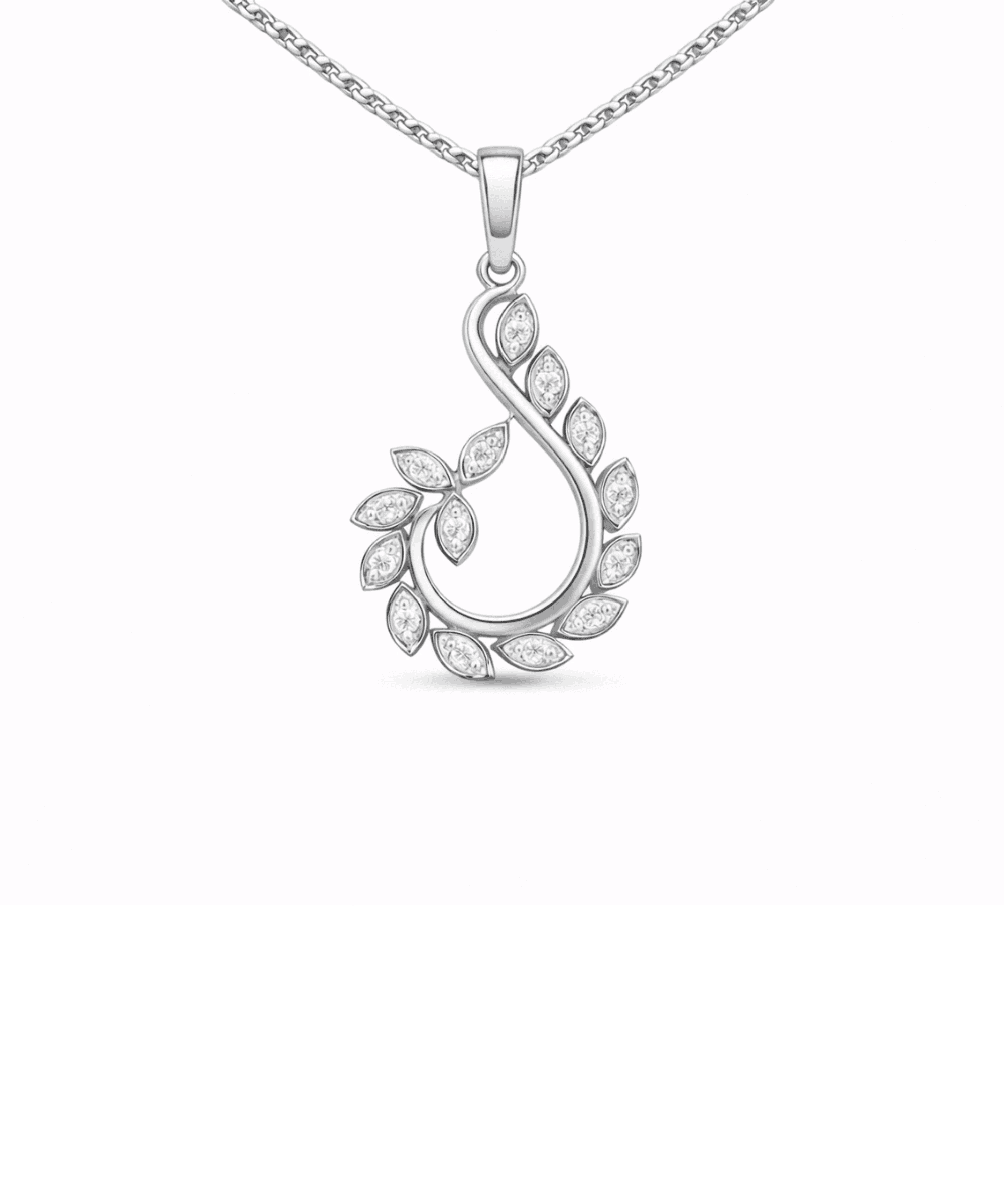 Twisted Leaf Vine Pendant Necklace alternate view