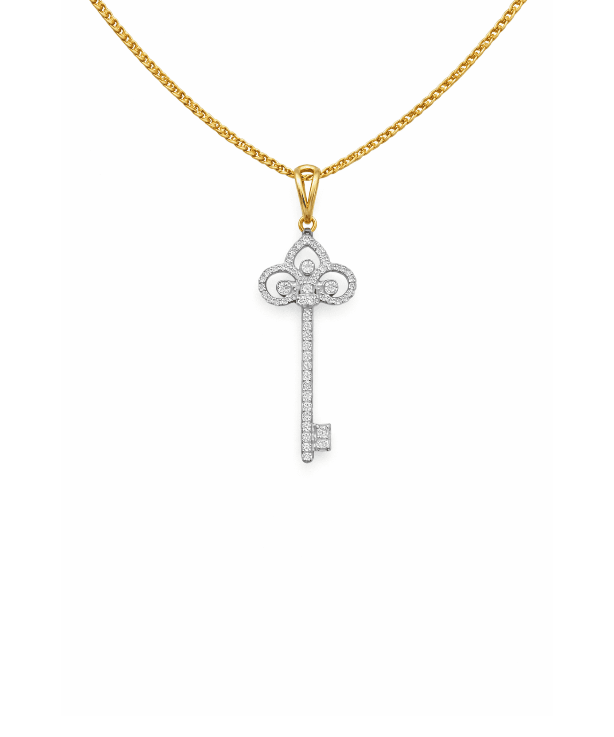 Vintage Key Pendant Necklace alternate view