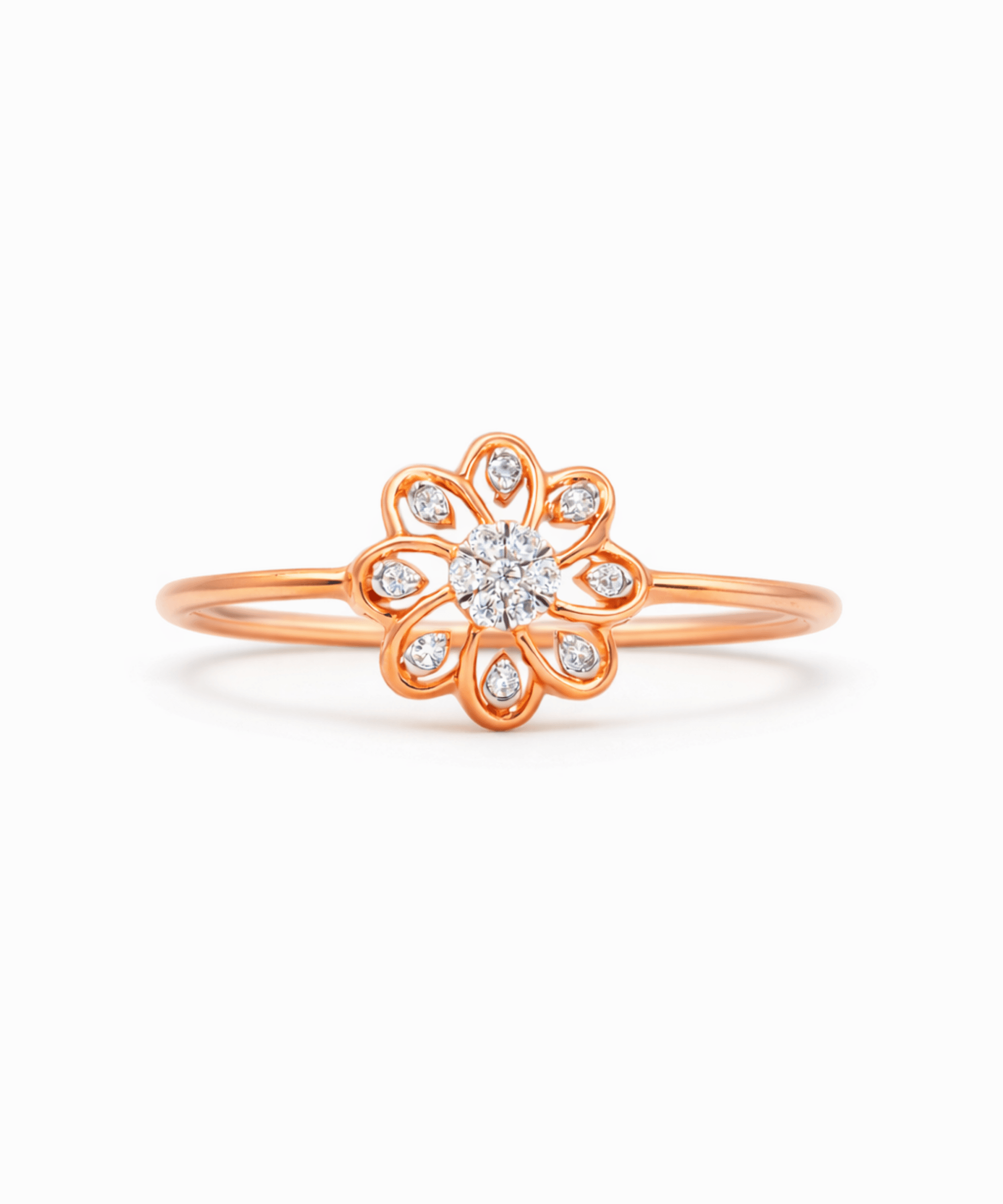 Golden Blossom Sparkle Ring alternate view