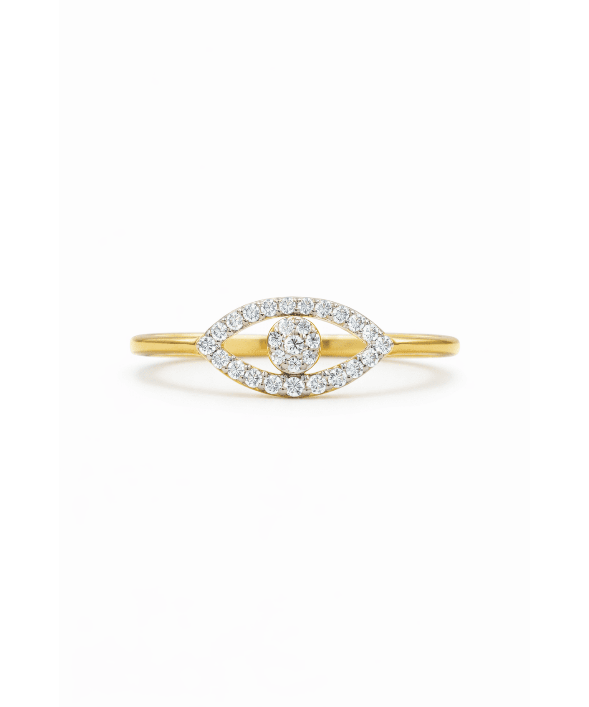 Golden Evil Eye Halo Ring