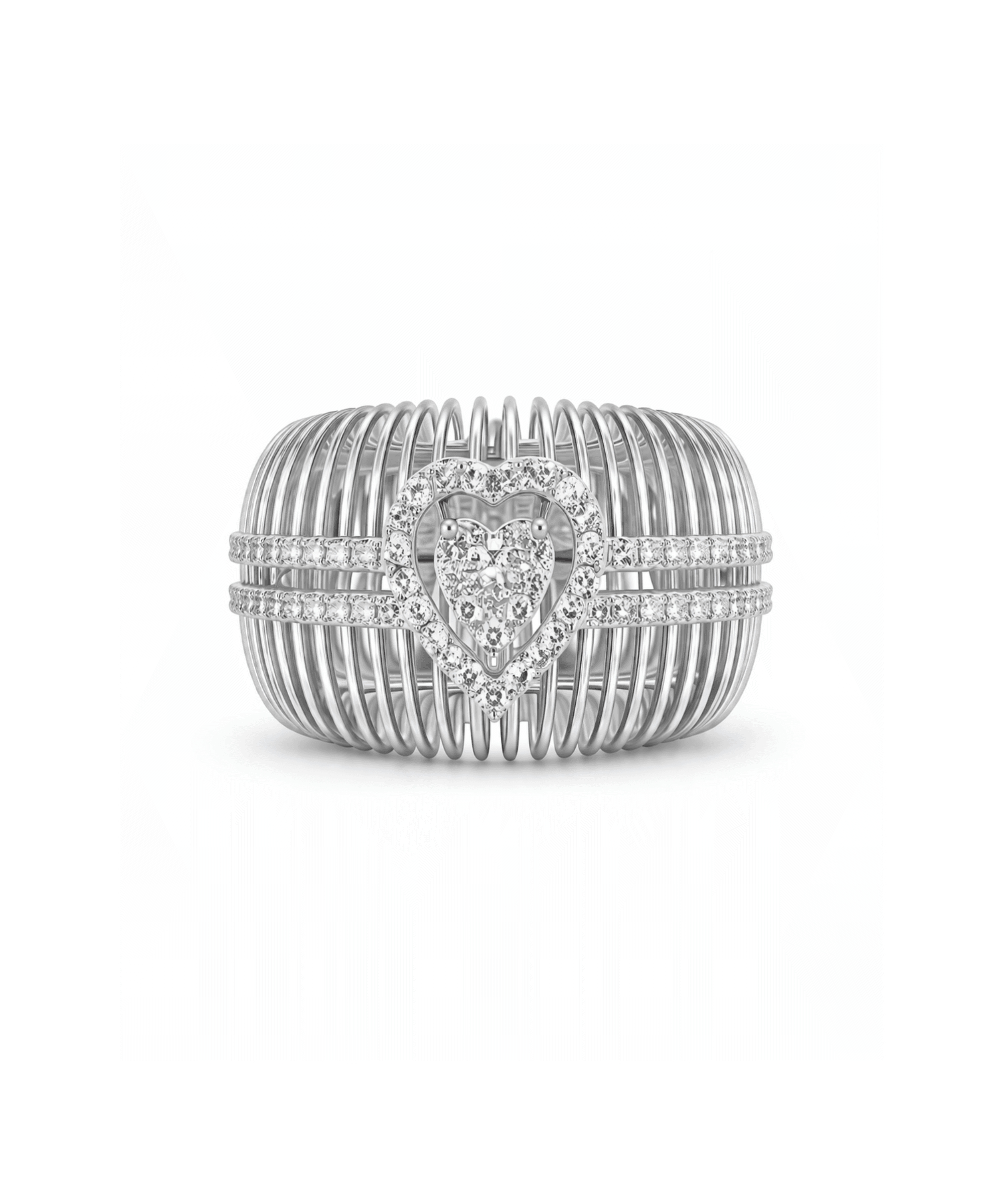 Heart Halo Wire Statement Ring alternate view