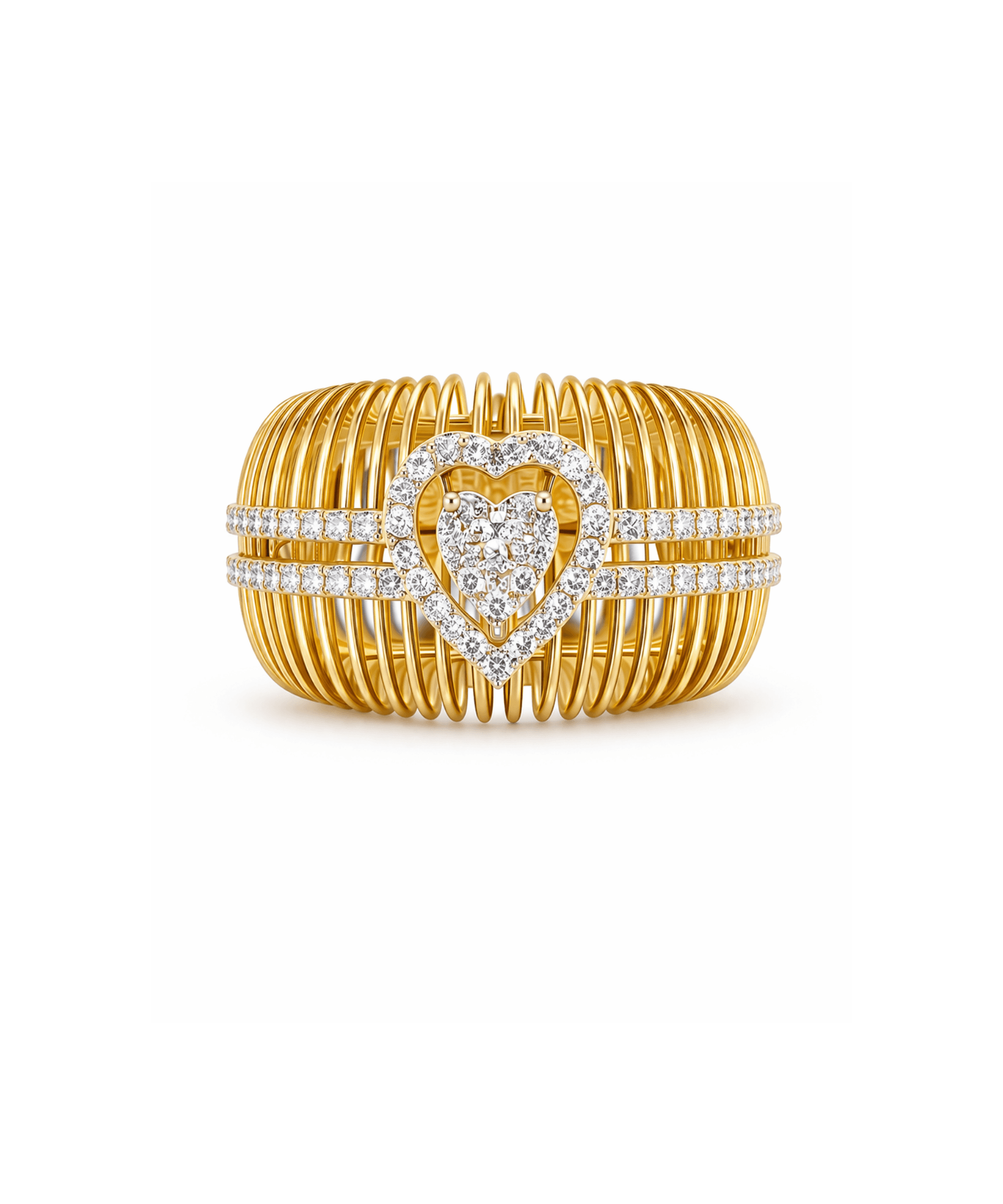 Heart Halo Wire Statement Ring alternate view