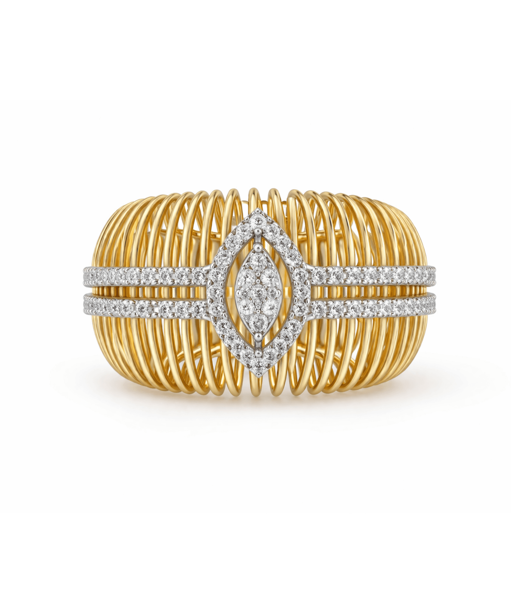 Marquise Halo Wire Statement Ring