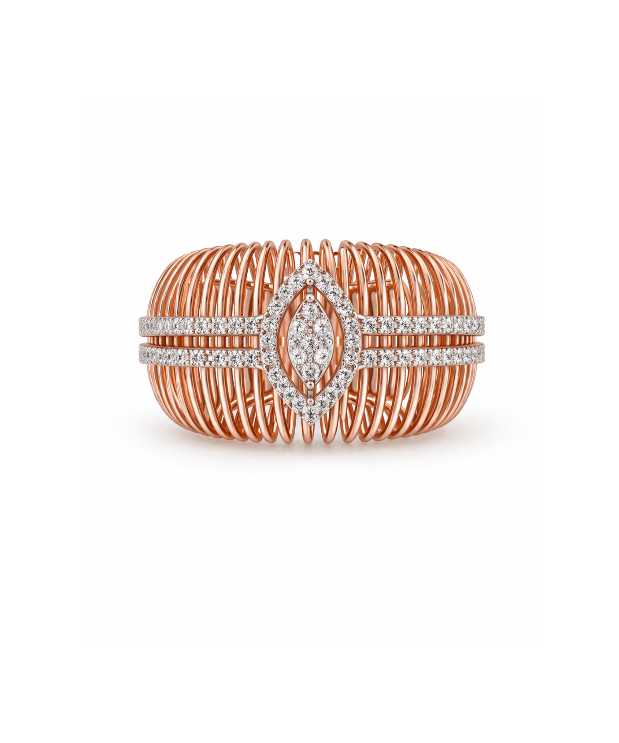 Marquise Halo Wire Statement Ring alternate view