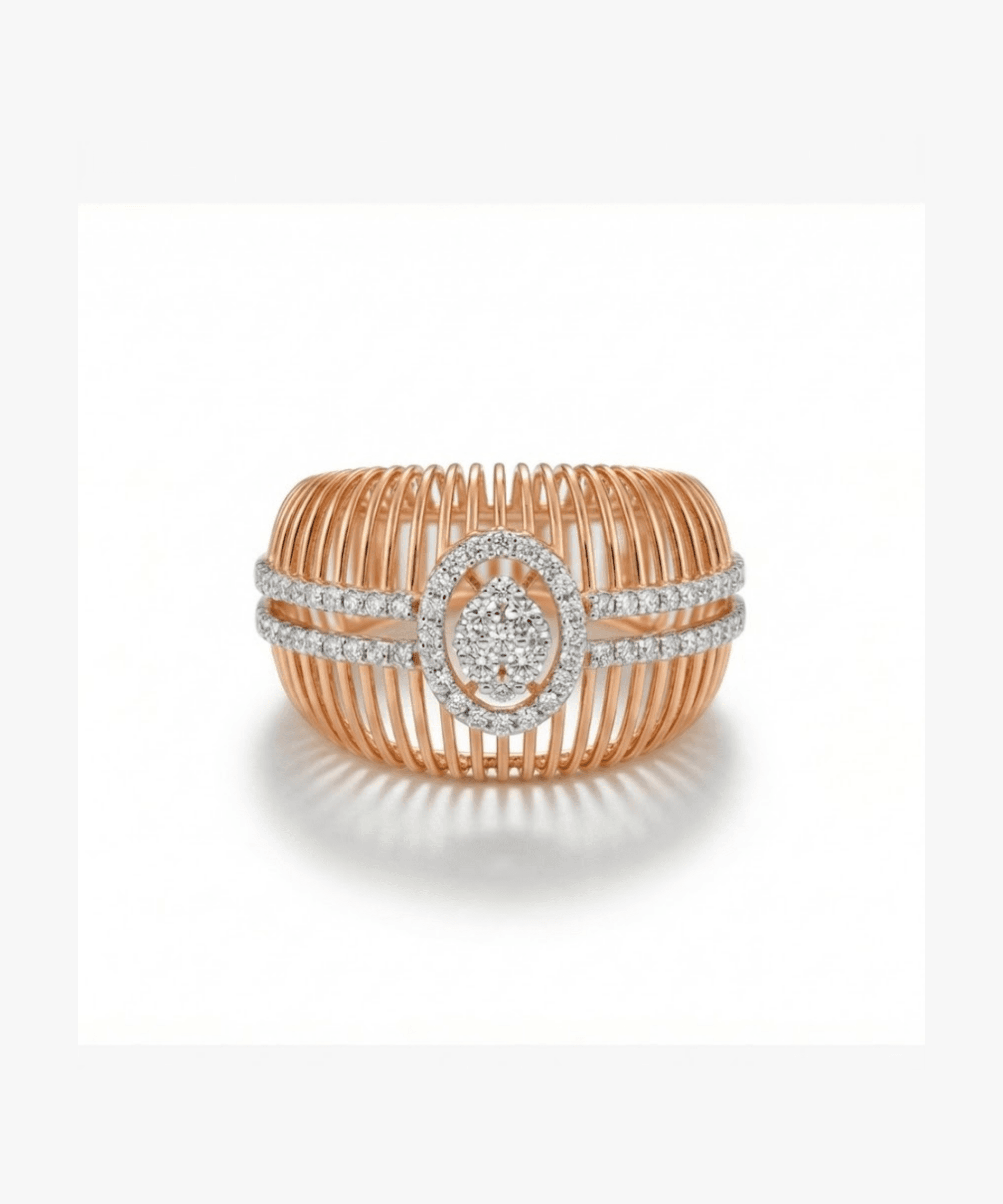 Oval Halo Wire Statement Ring alternate view