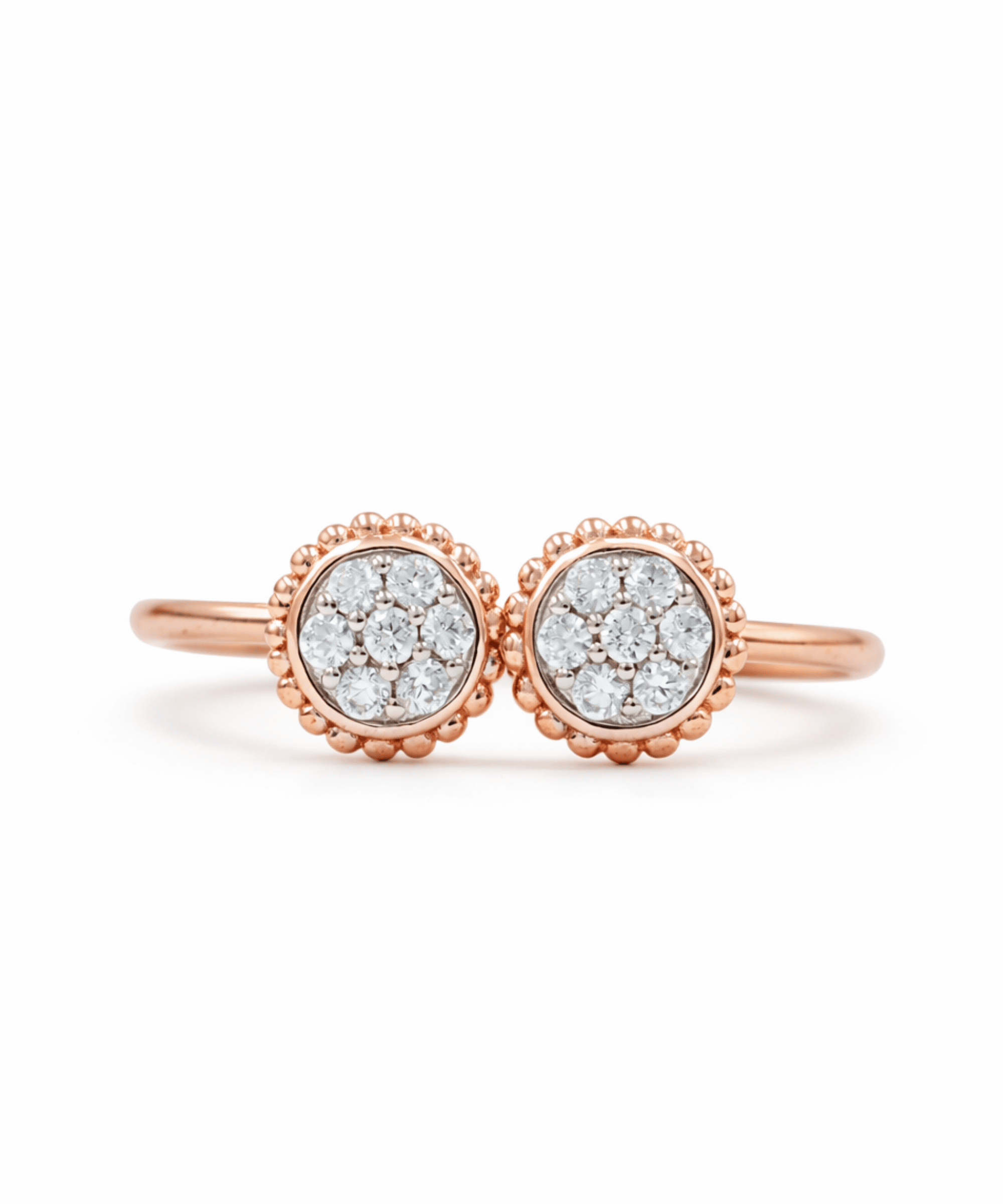 Rose Gold Twin Halo Ring
