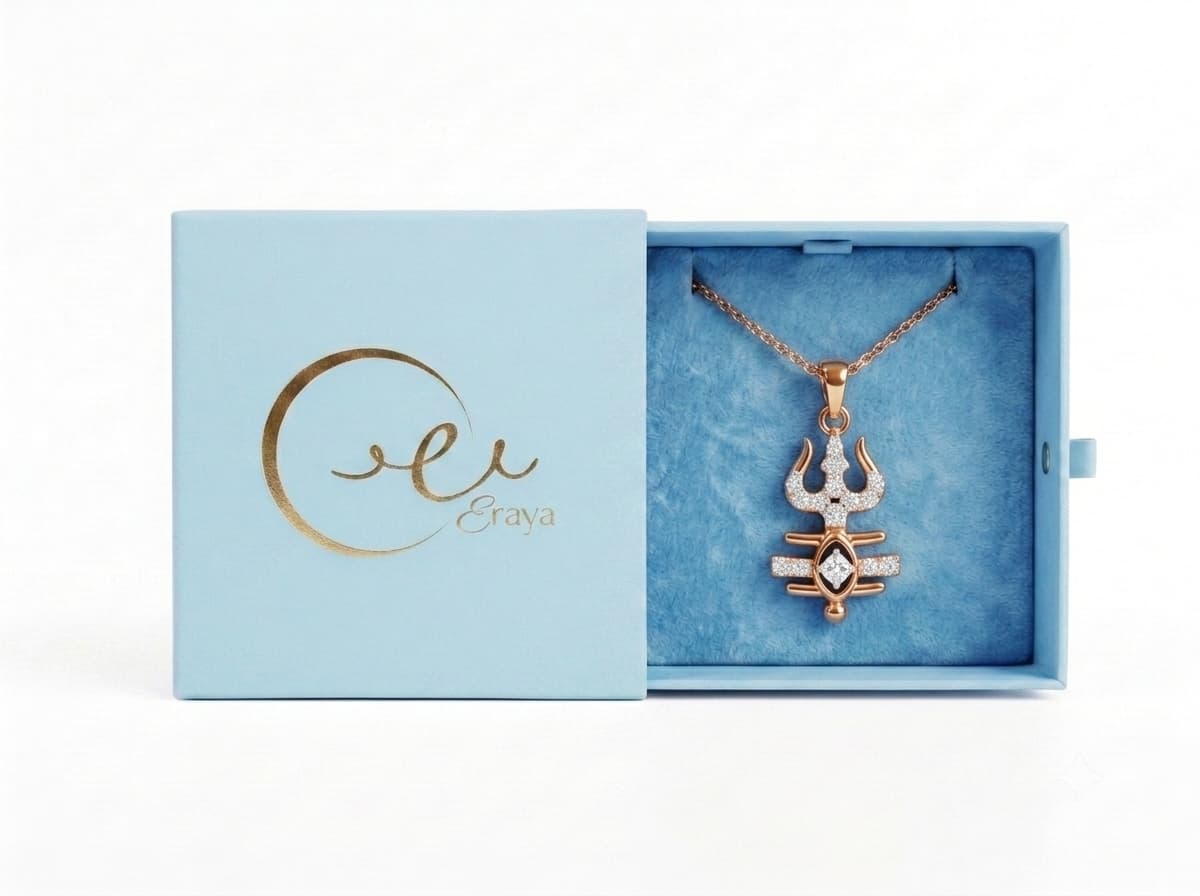 Trishul Damru Mahadev Pendant Necklace thumbnail 3