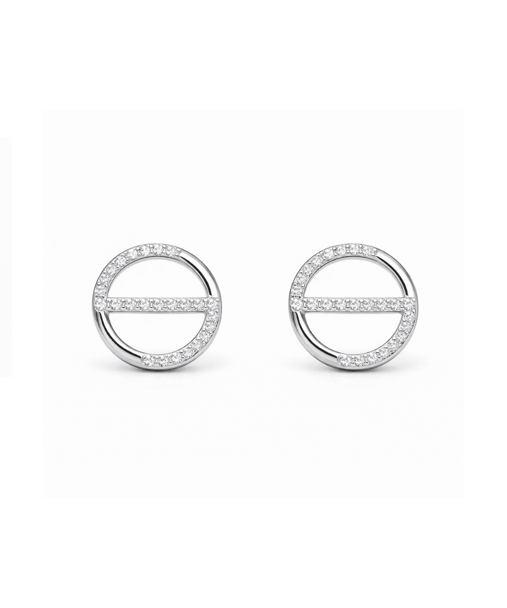Circular Bar Stud Earrings alternate view