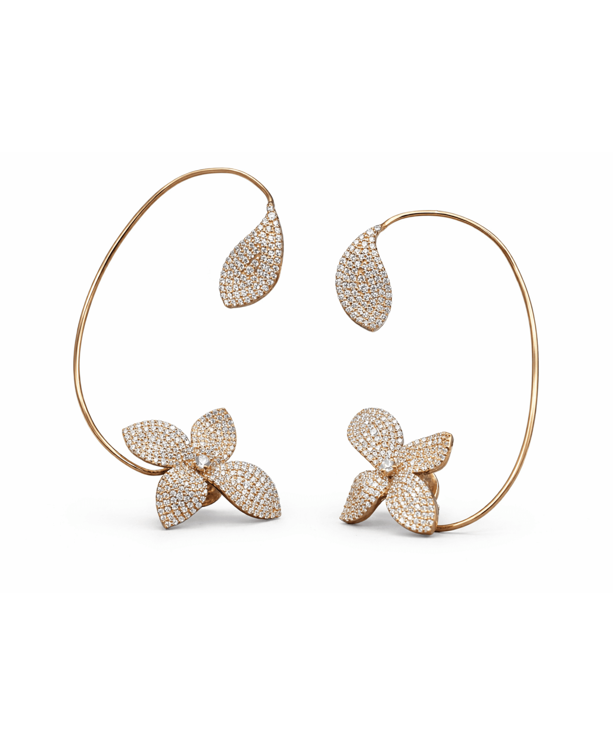 Floral Ear Cuff and Stud Earring Set
