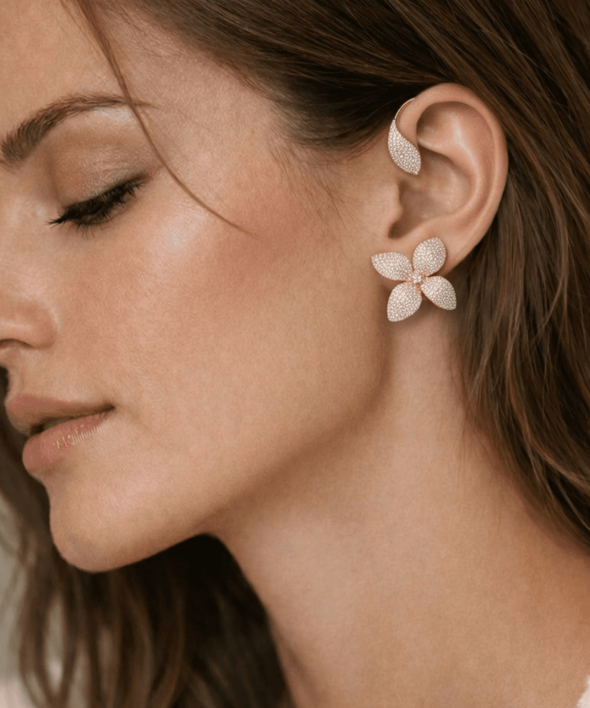 Floral Ear Cuff and Stud Earring Set thumbnail 2