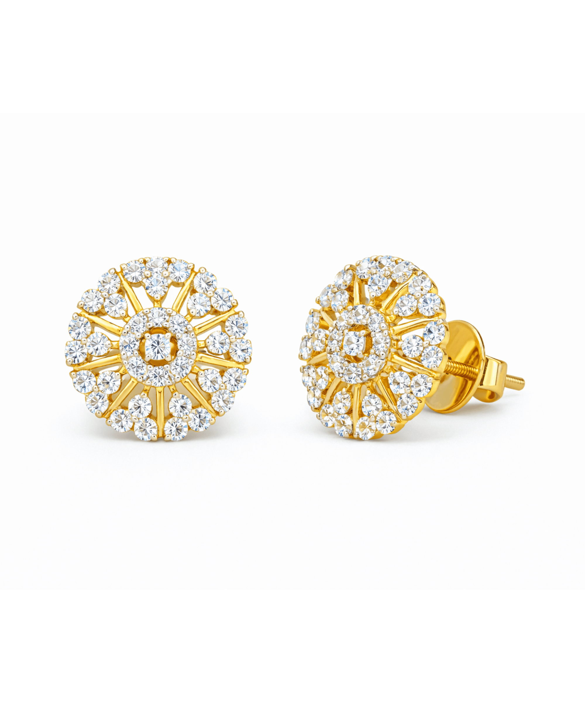 Floral Sunburst Stud Earrings