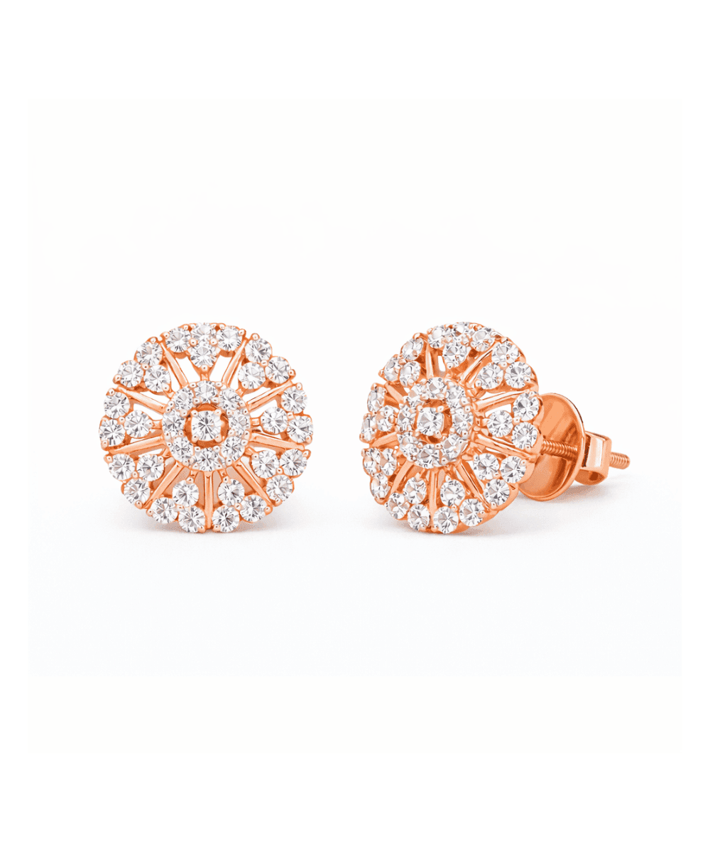 Floral Sunburst Stud Earrings alternate view