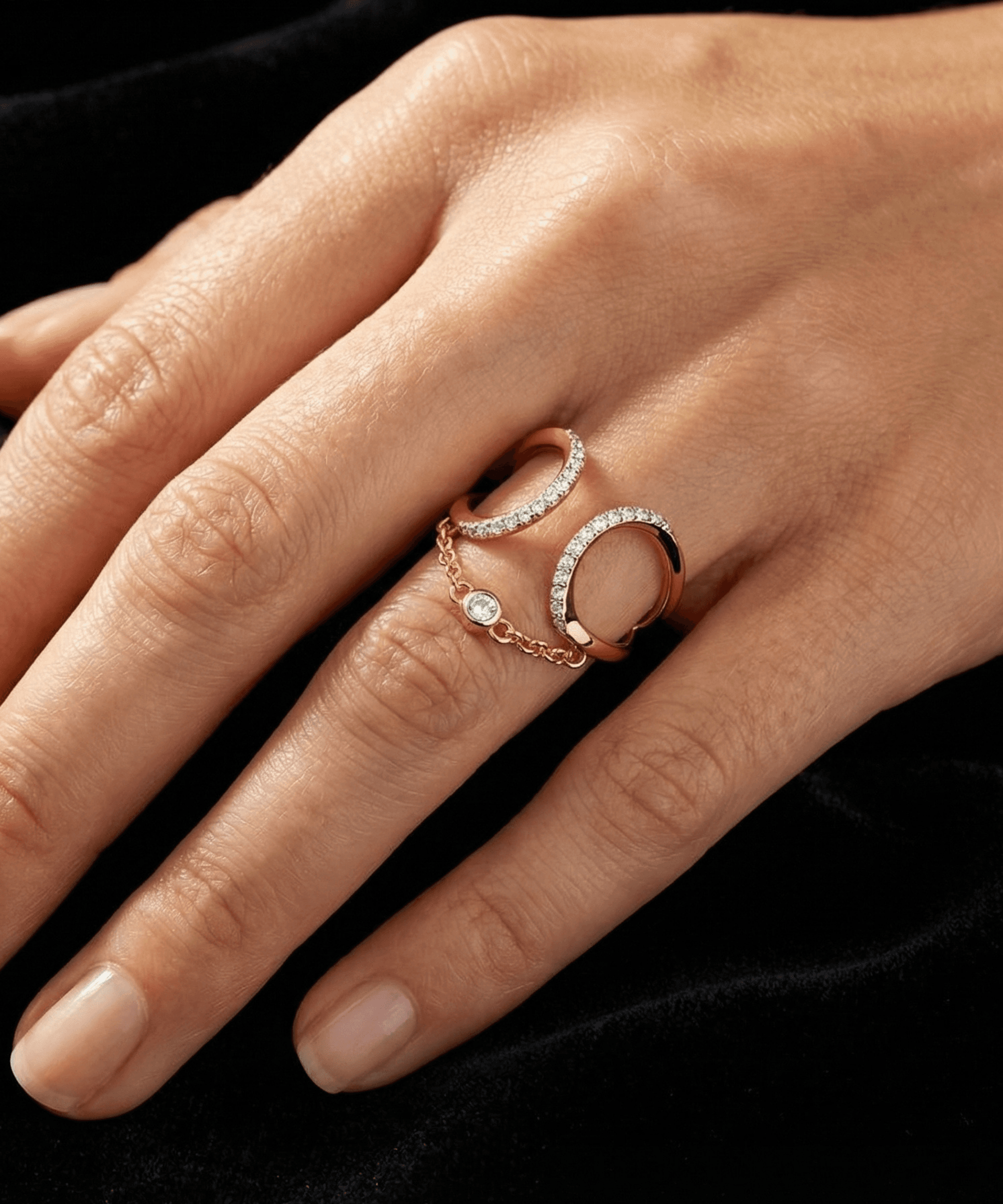 Double Arc Chain Ring thumbnail 3