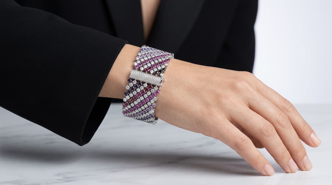 Dual Tone Sparkle Bracelet alternate view