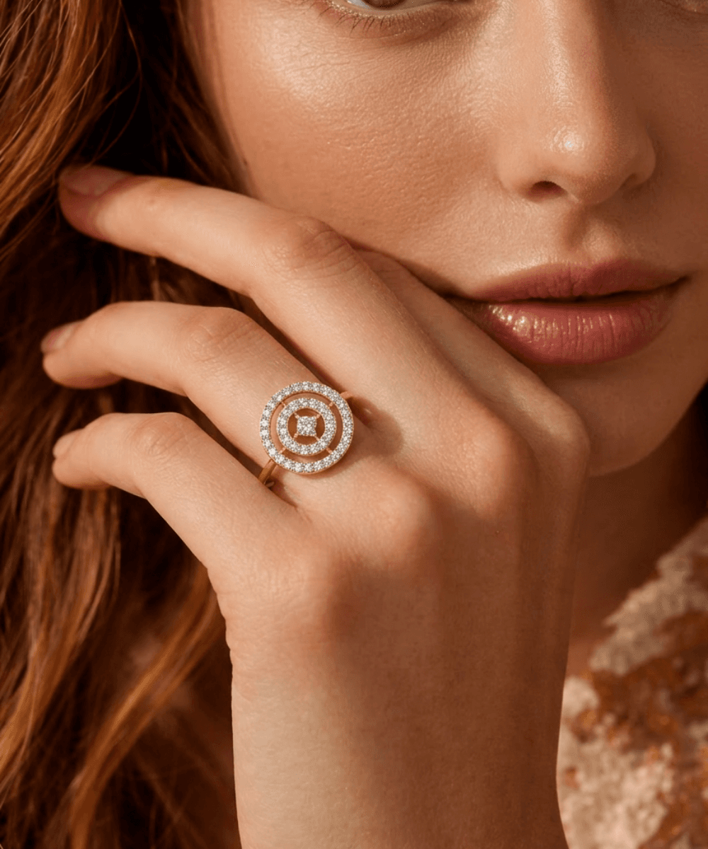 Golden Radiant Orbit Ring thumbnail 2